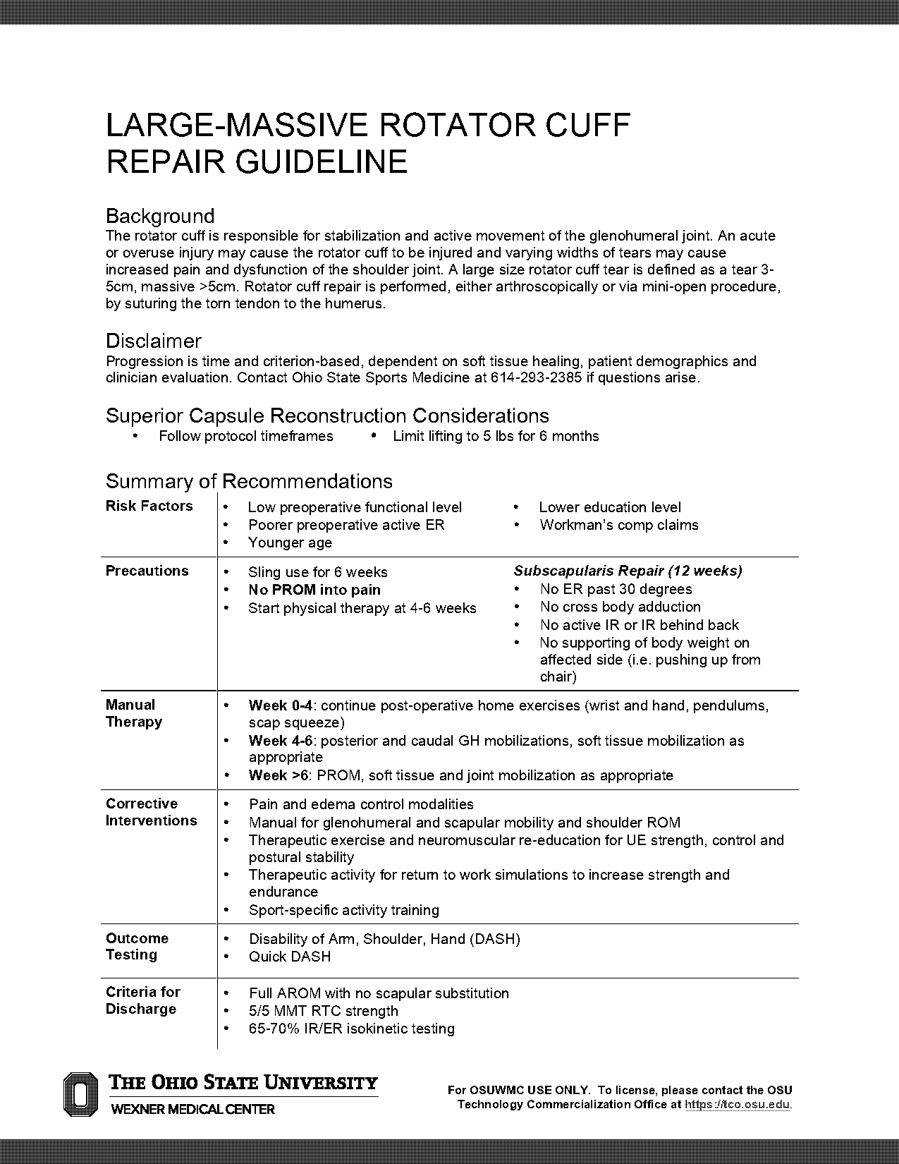 age consideration rotator cuff rehab protocol