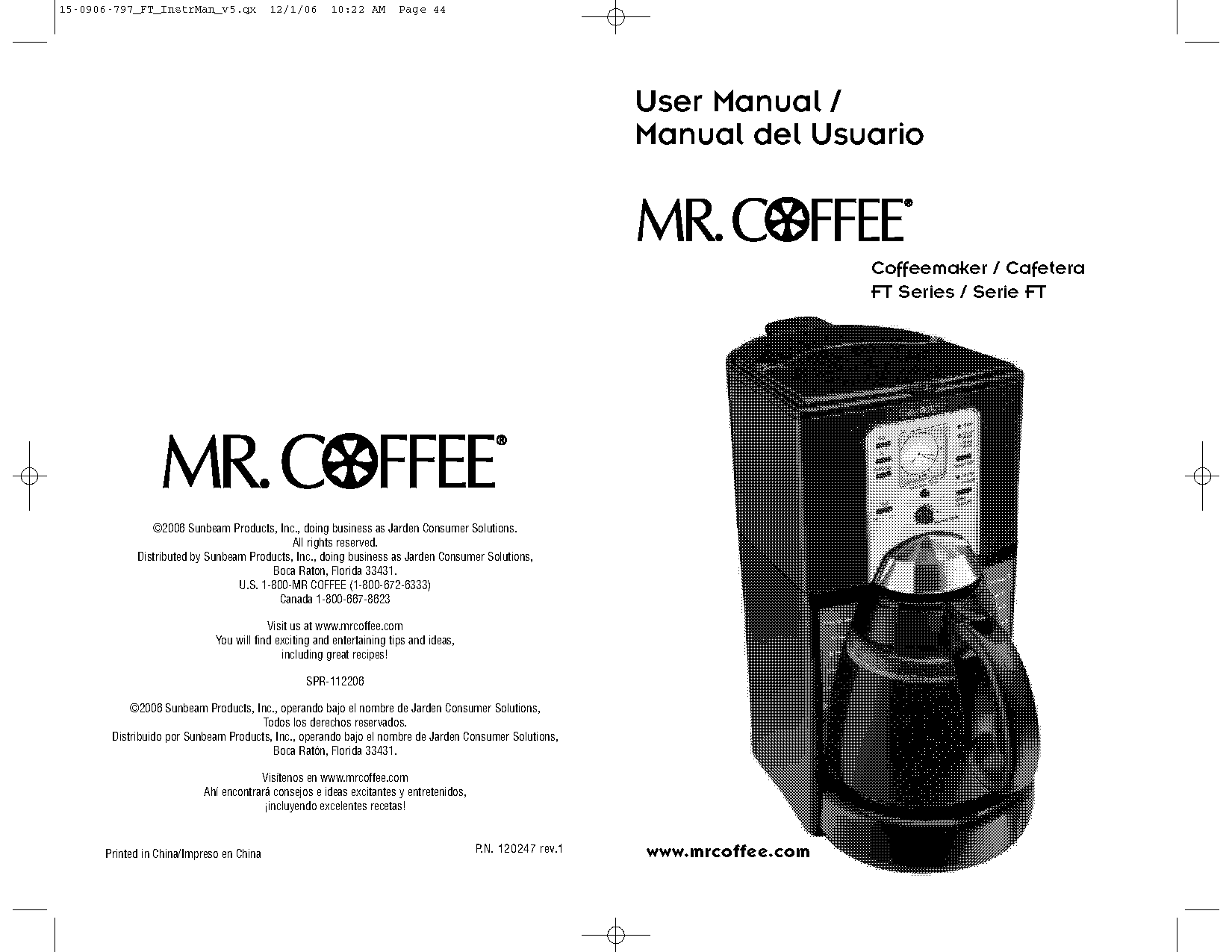 mr coffee thermal coffee maker instructions