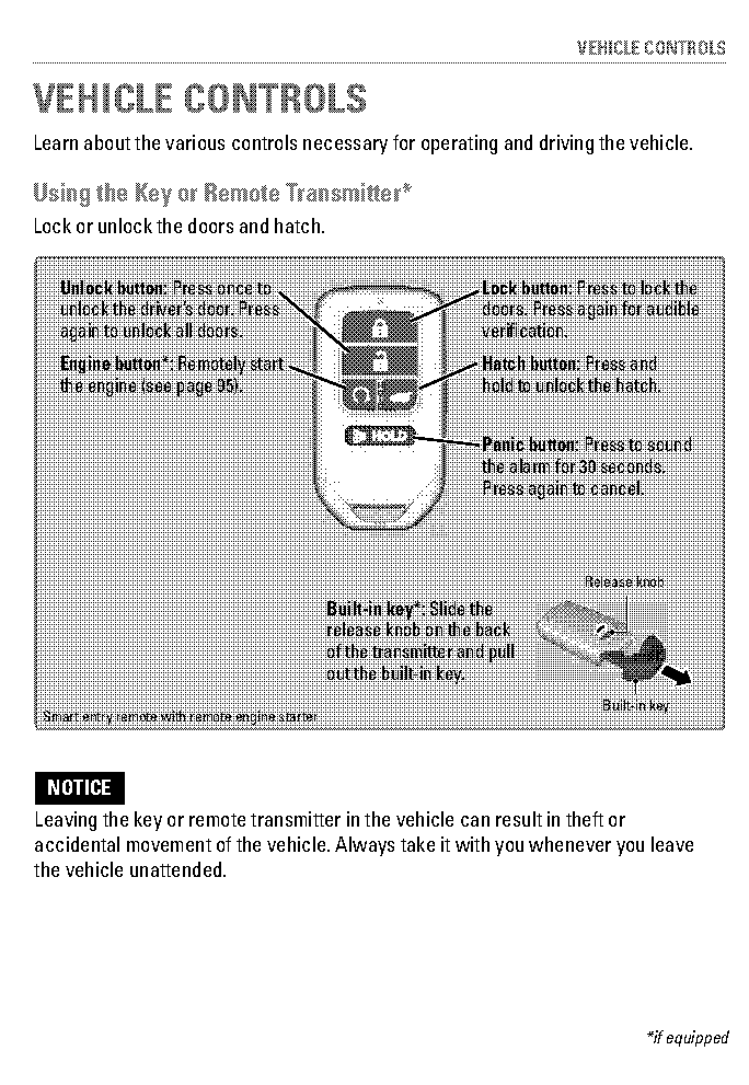 honda civic remote start instructions