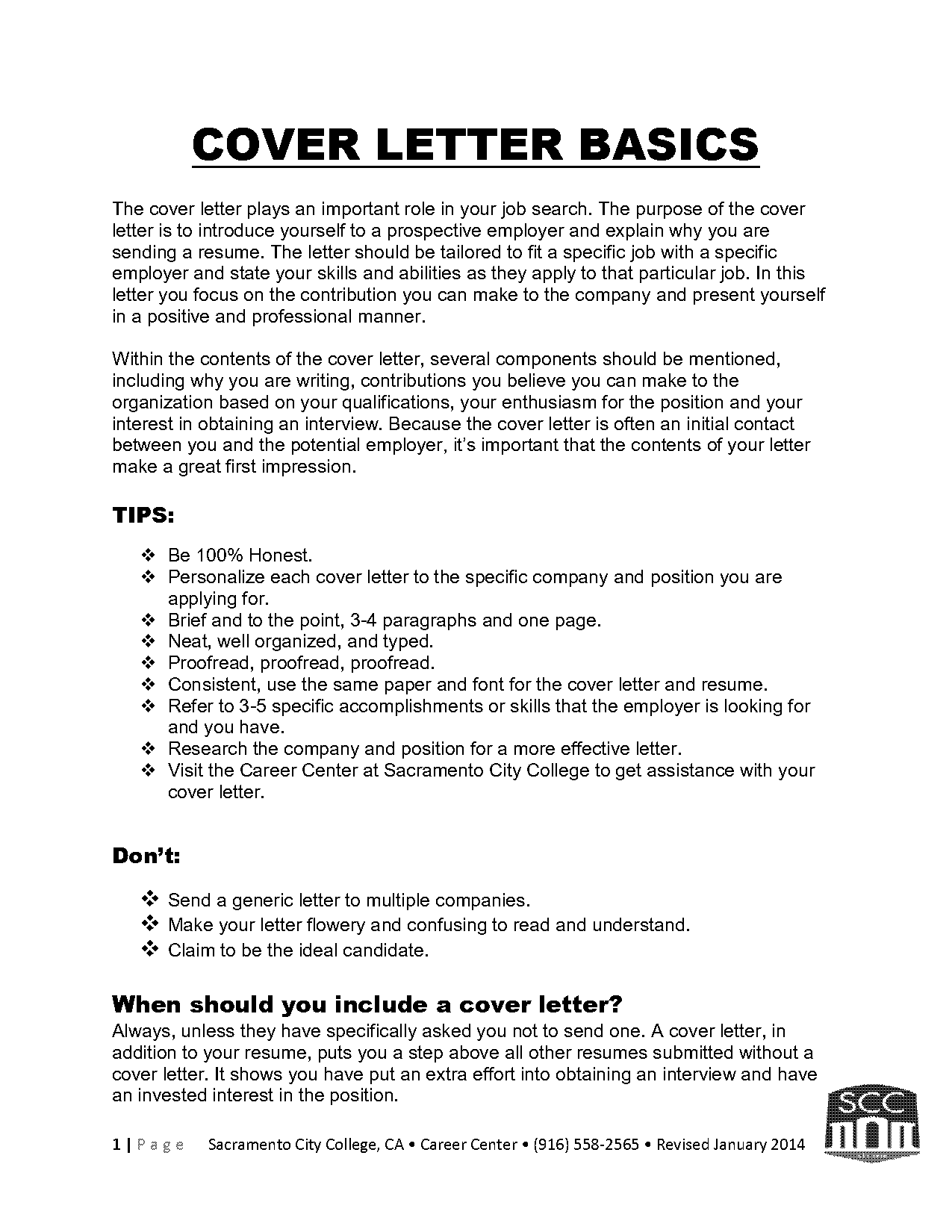 cover letter examples for city jobs