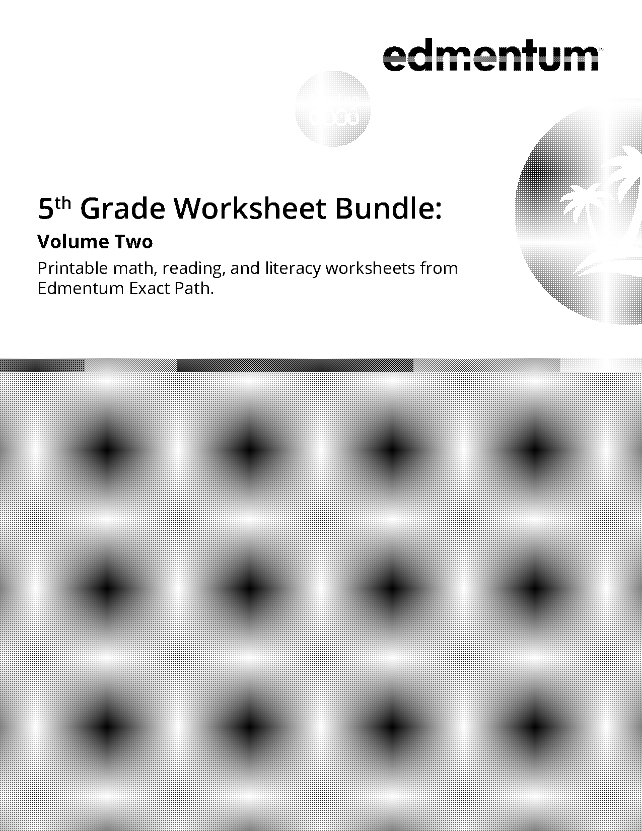 fifth grade math free worksheets