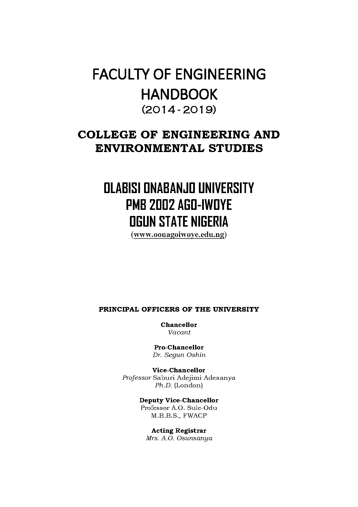 olabisi onabanjo university plant science handbook