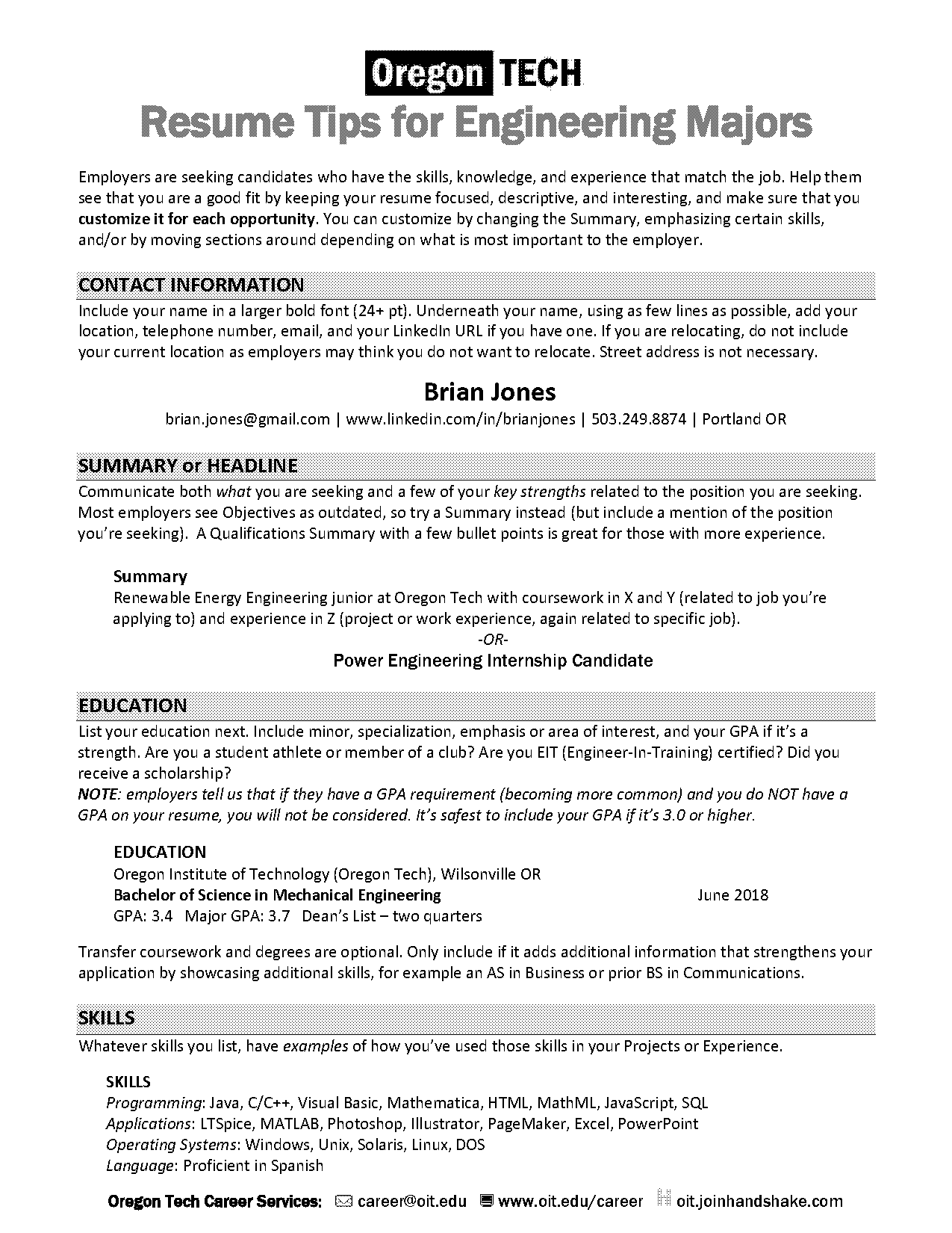 engineering resume with no work experience