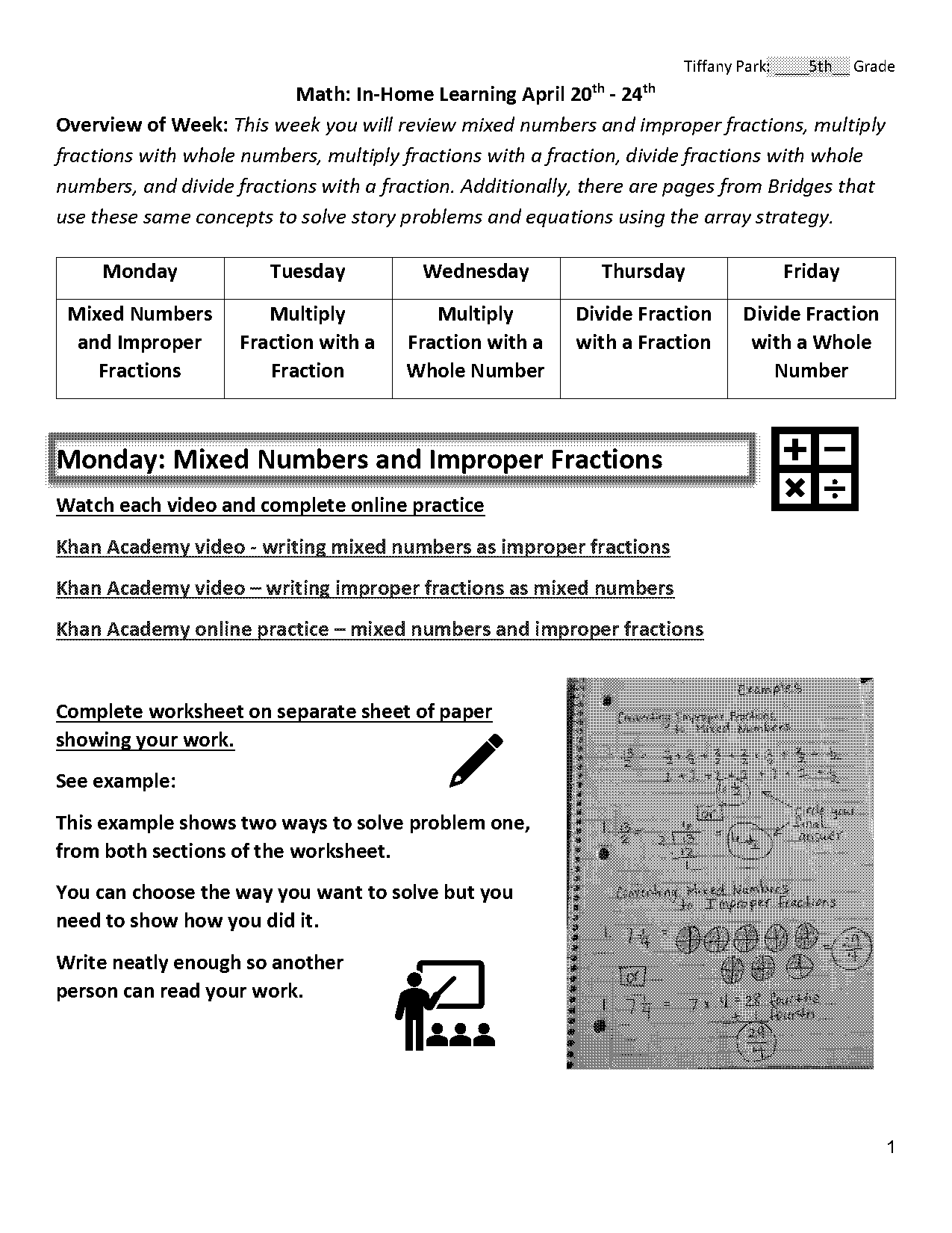 improper fractions to mixed numbers worksheet free