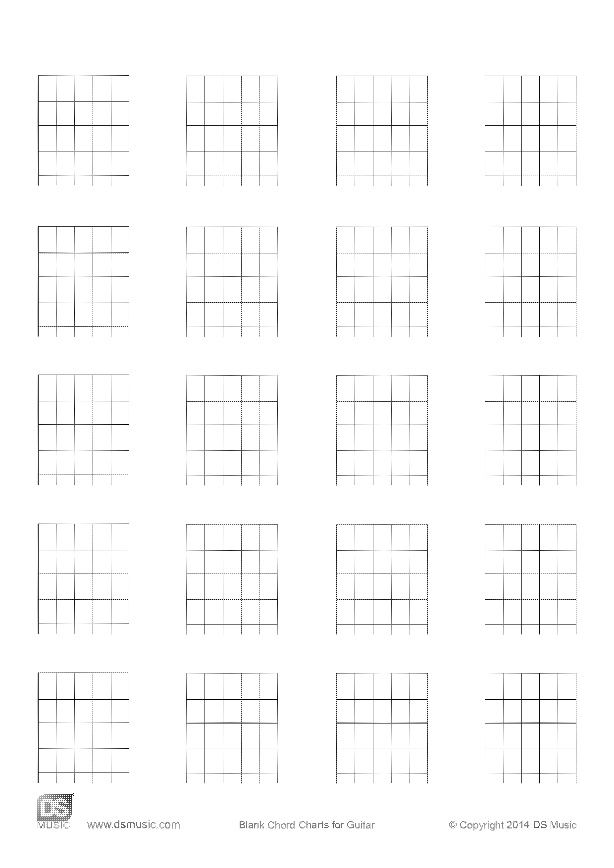 blank music chord chart