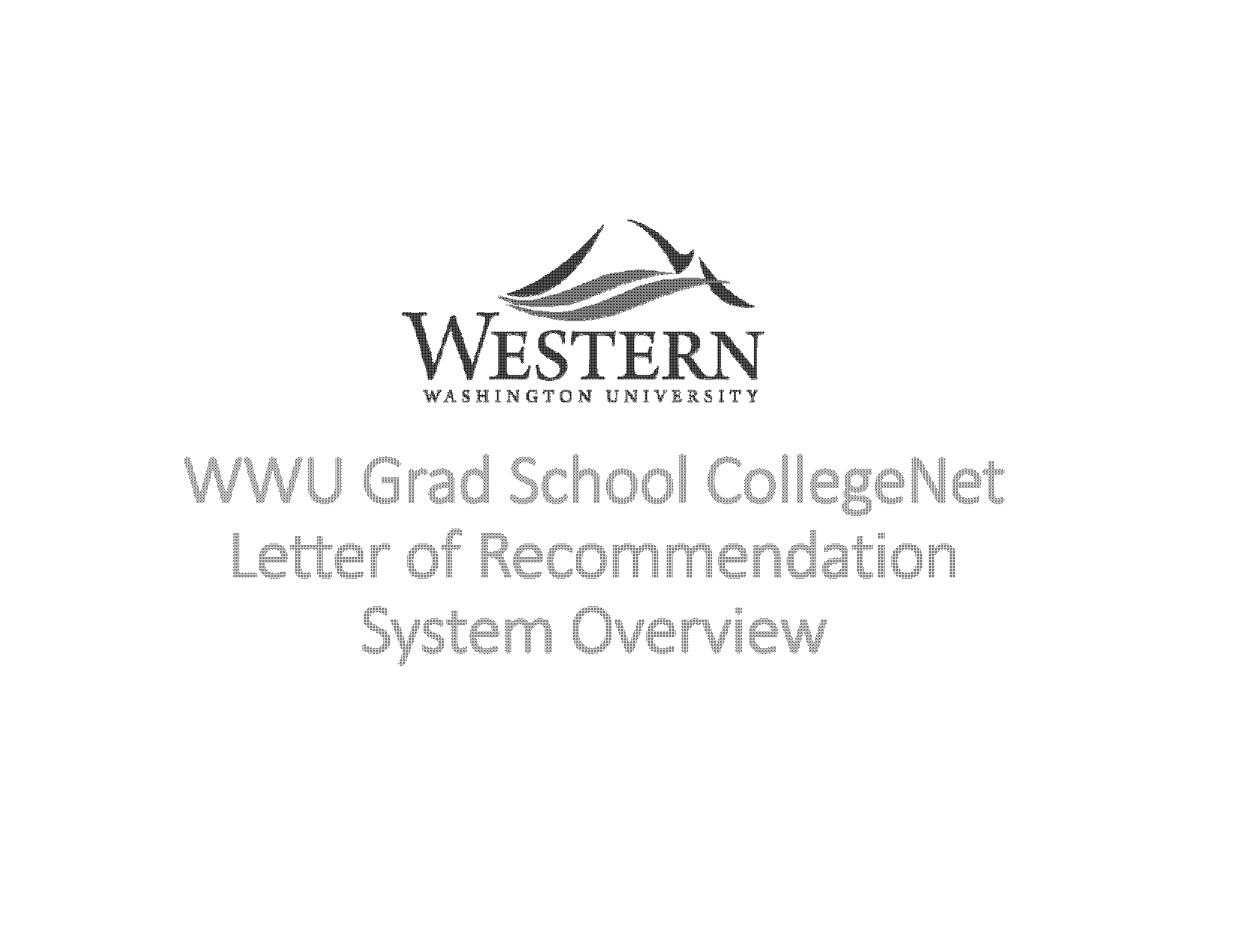 western washington university recommendation letters