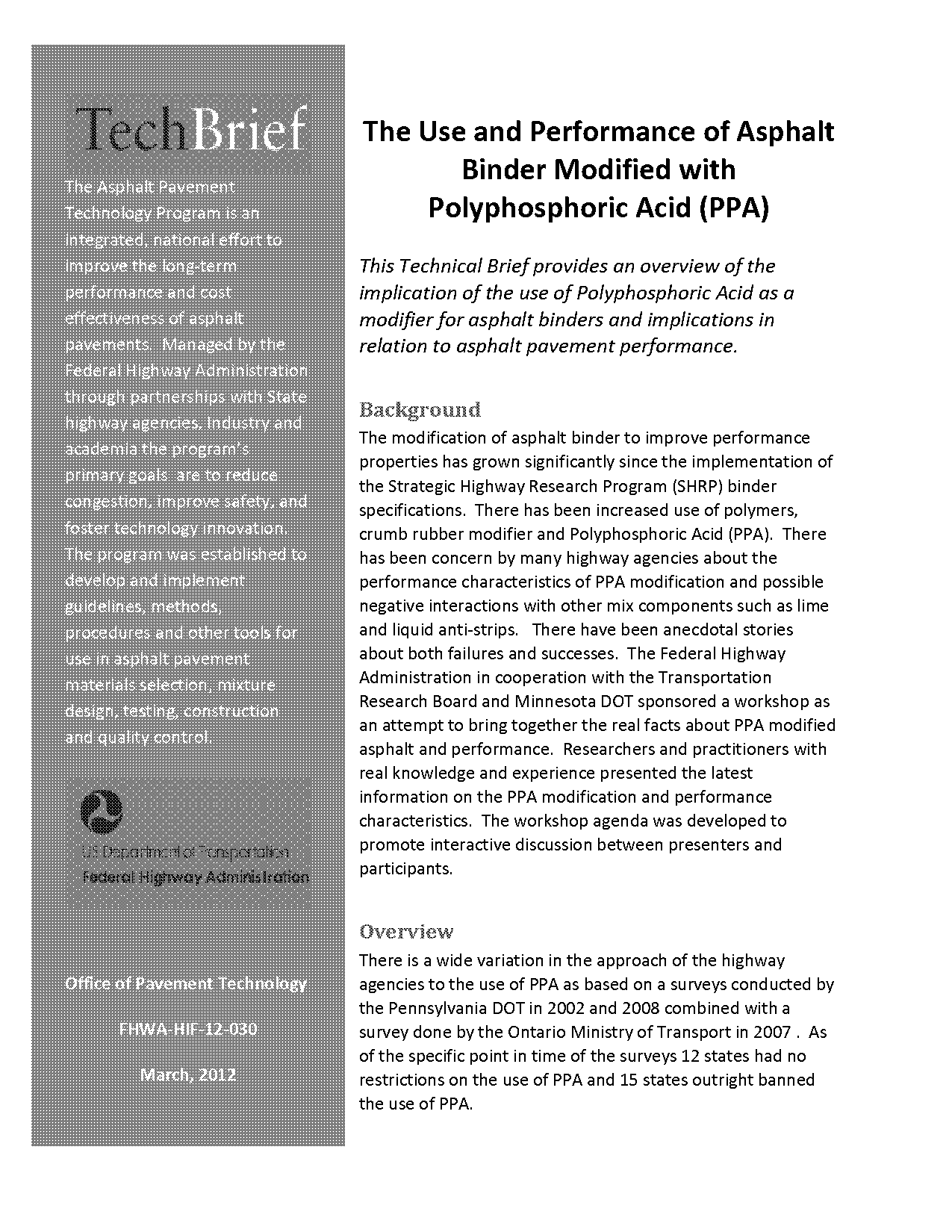 polyphosphoric acid asphalt modification