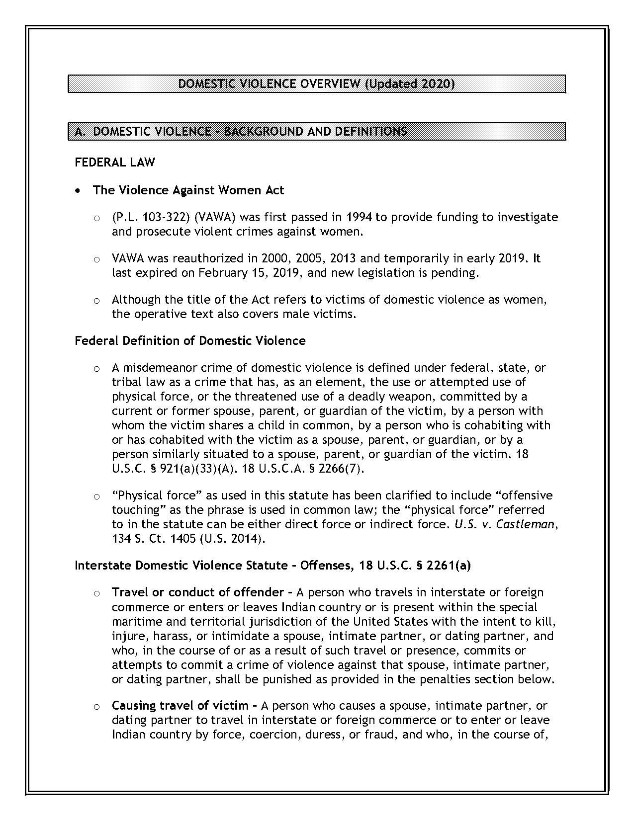 domestic violence the florida requirement