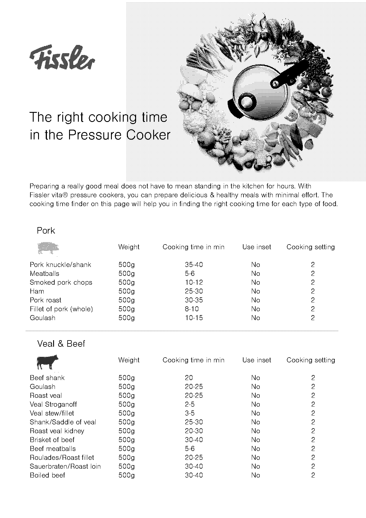 vitavit pressure cooker instructions