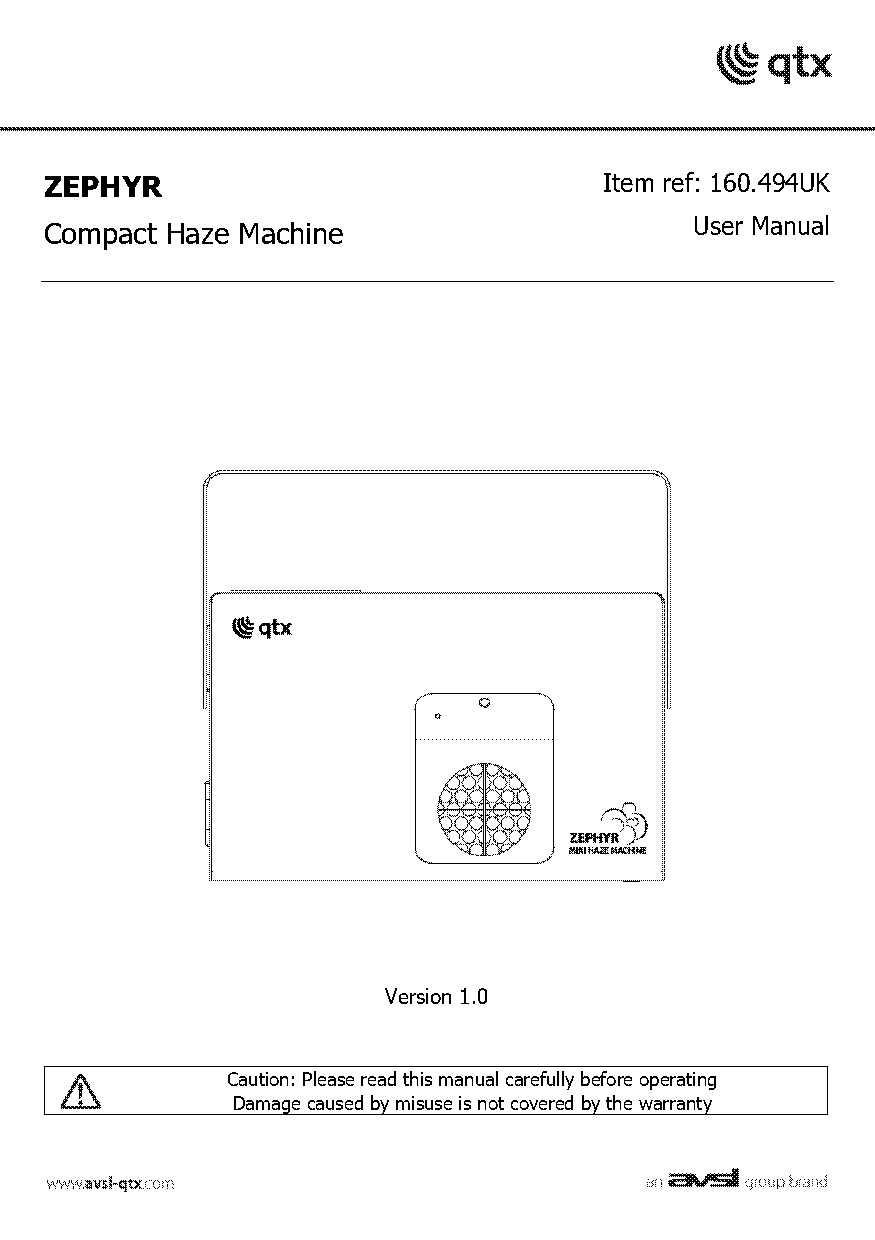 qtx vertical smoke machine manual