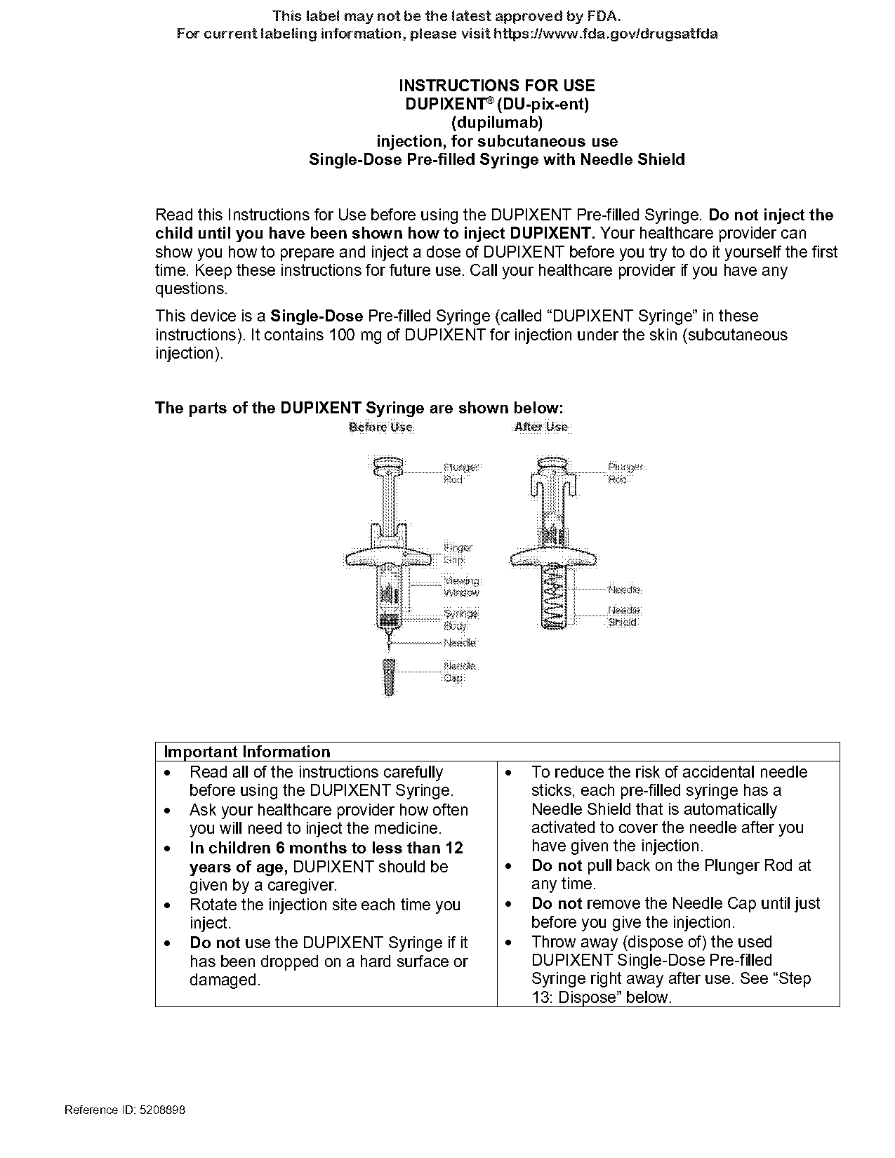 dupixent instructions for use