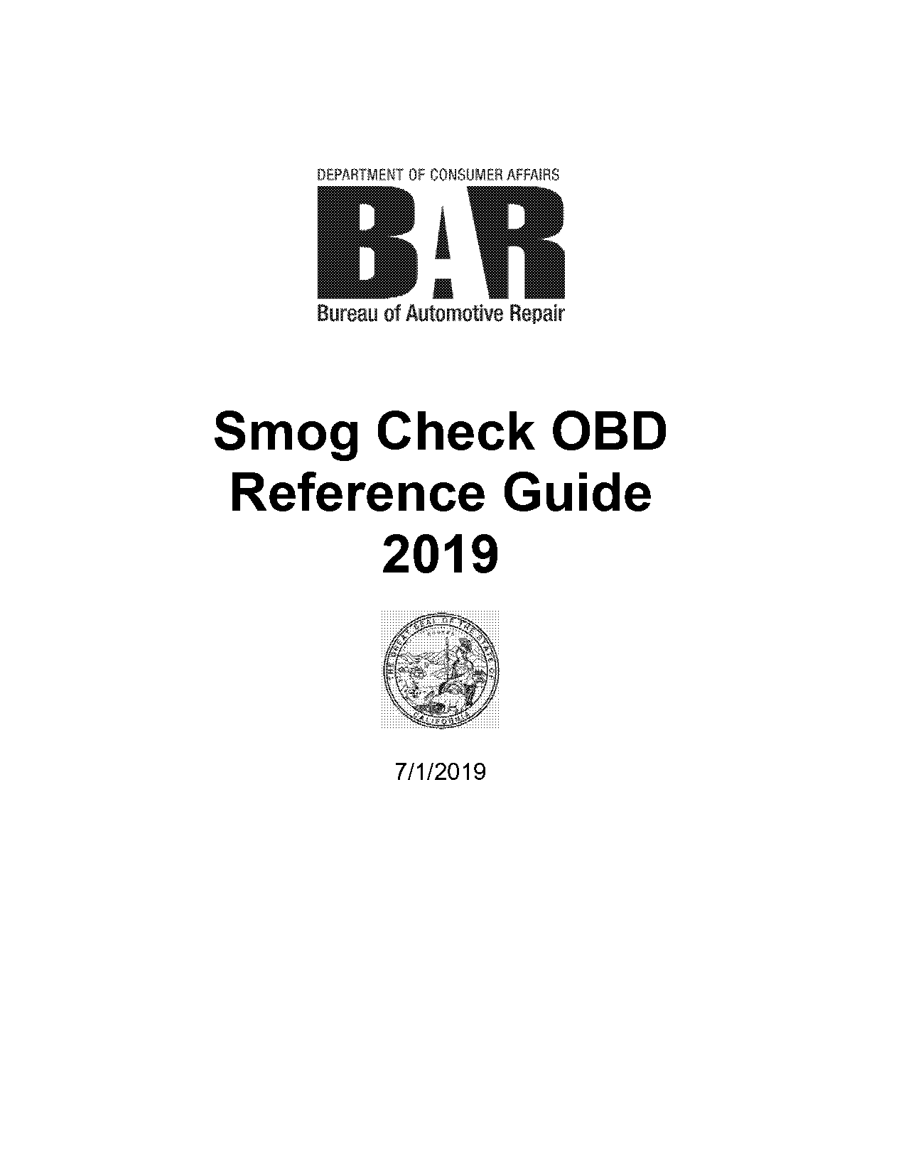 smog check obd reference guide