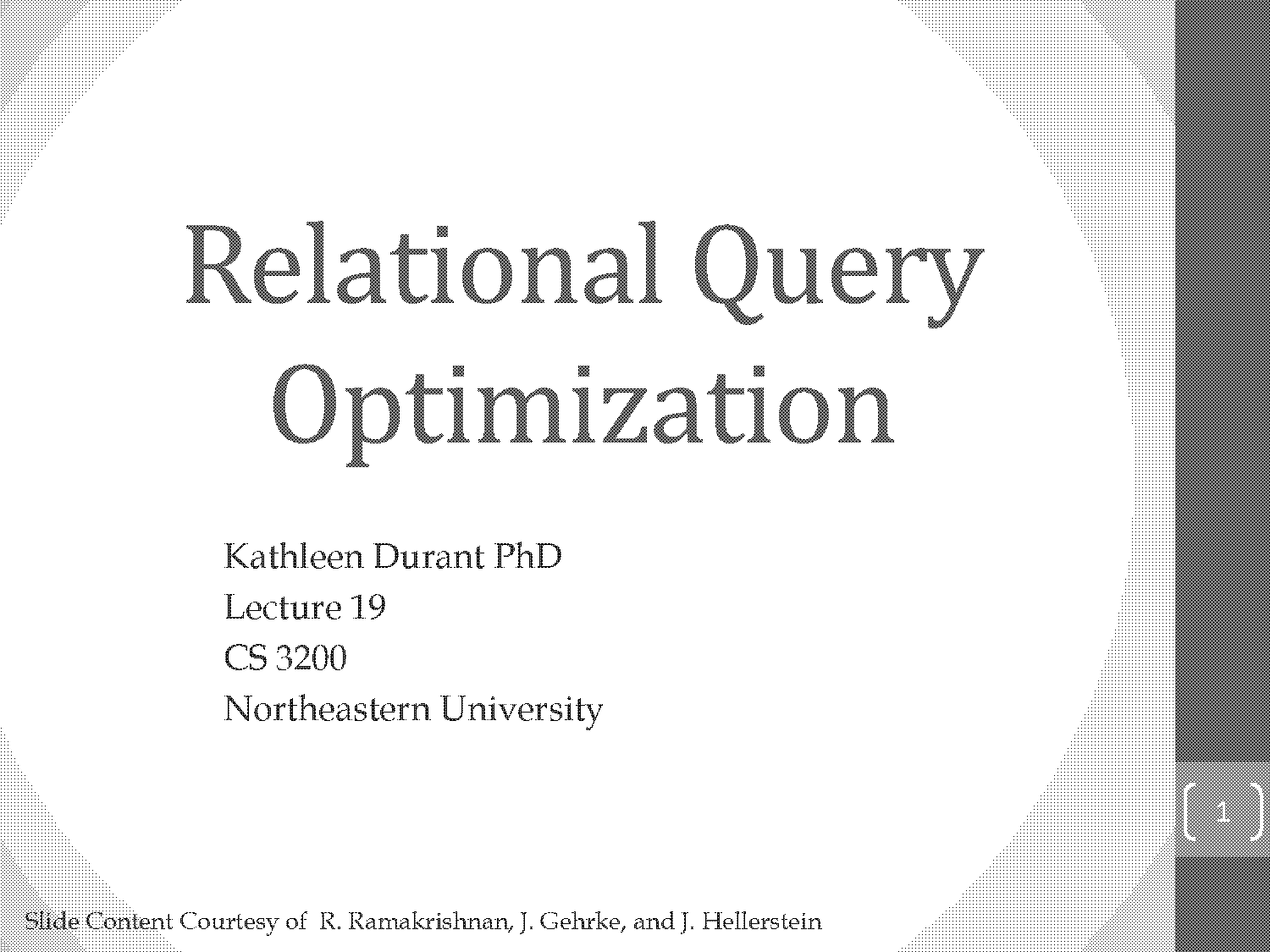 query optimization examples in relational algebra