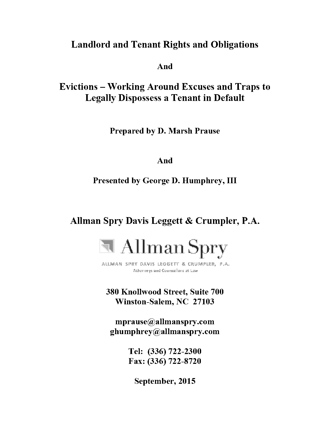 free eviction forms north carolina