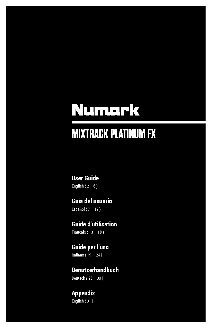 instruction manual for numark party mix