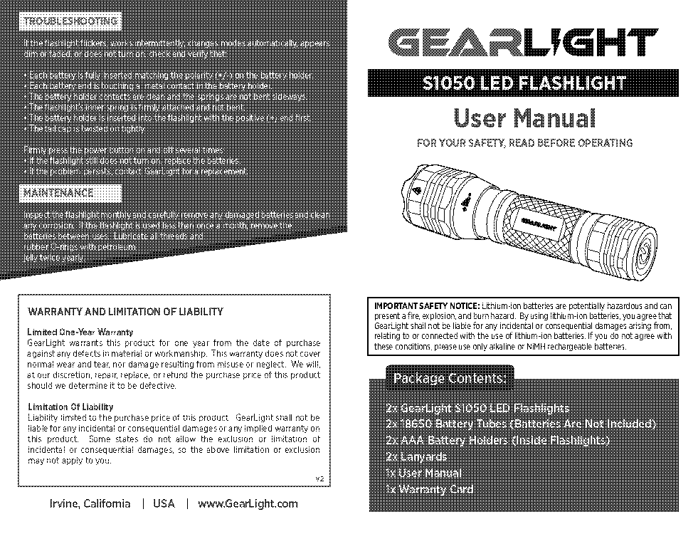 black fire flashlight manual