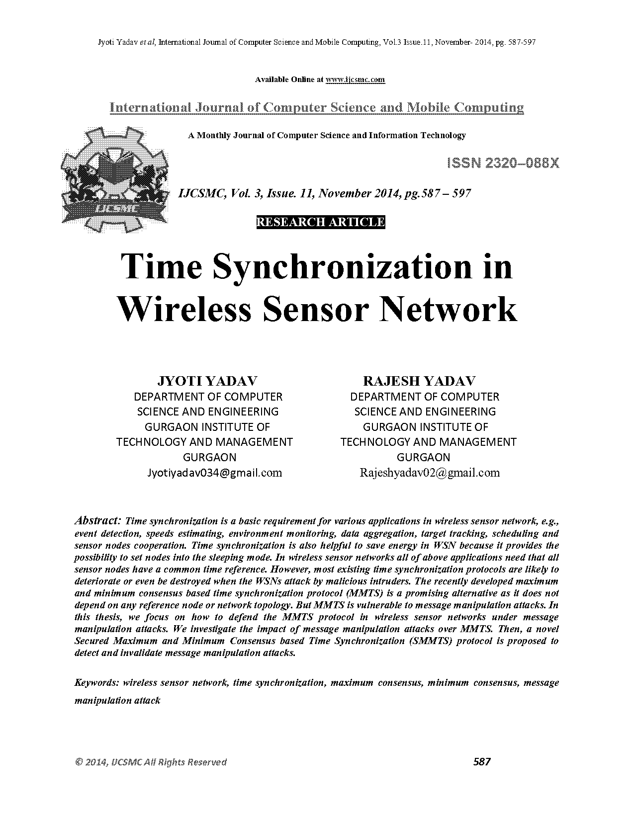 synchronization protocols in wireless sensor networks