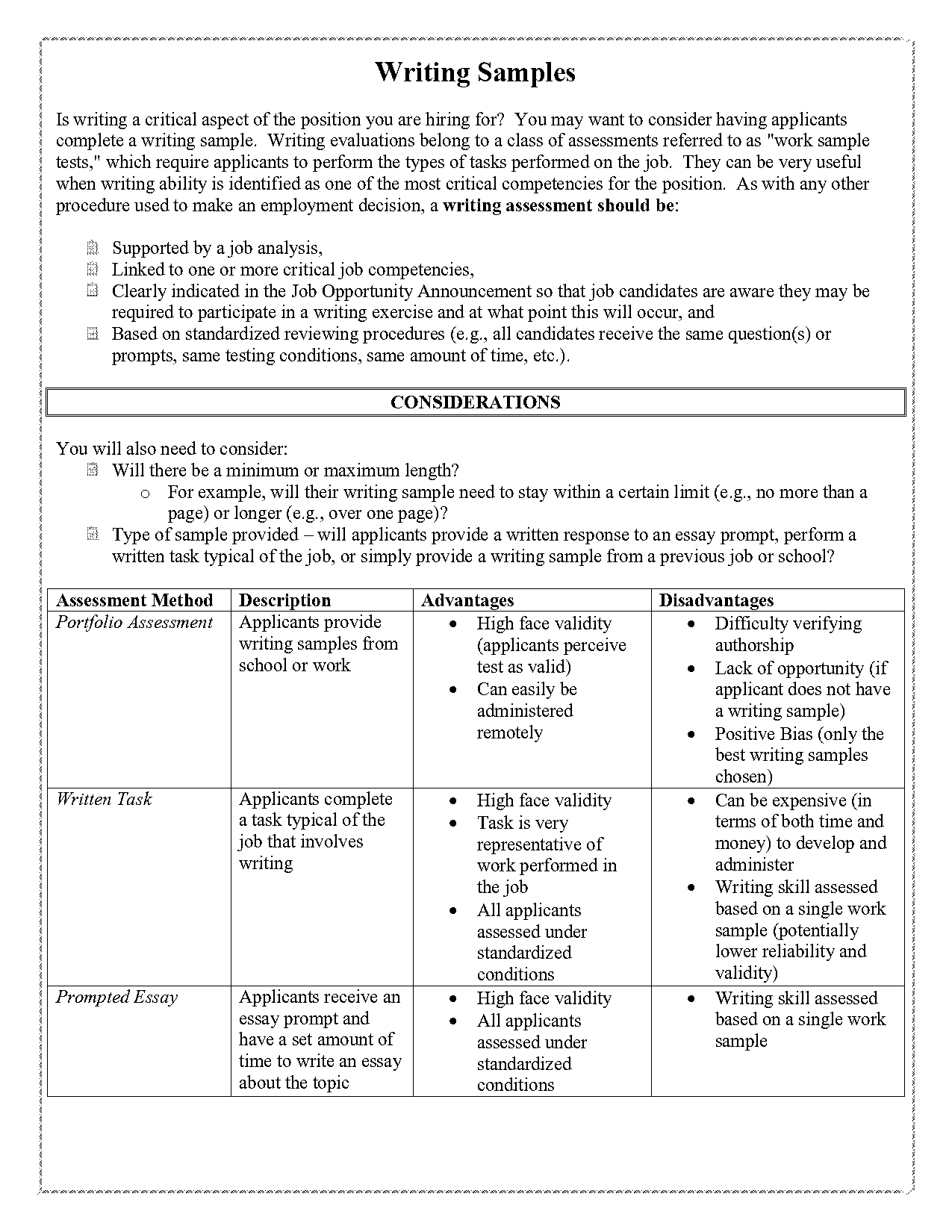 sample candidate interview evaluation comments