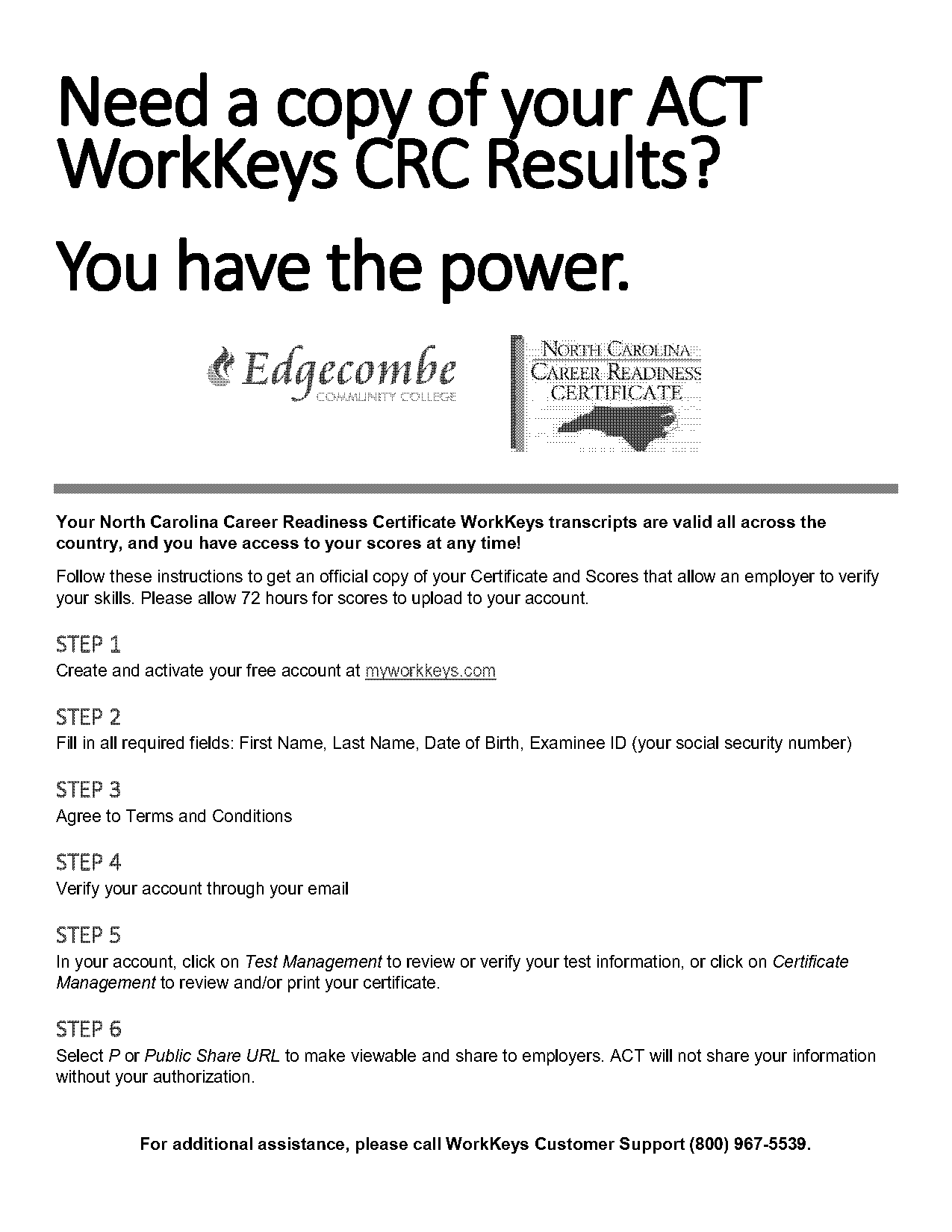 act workkeys coustmer service