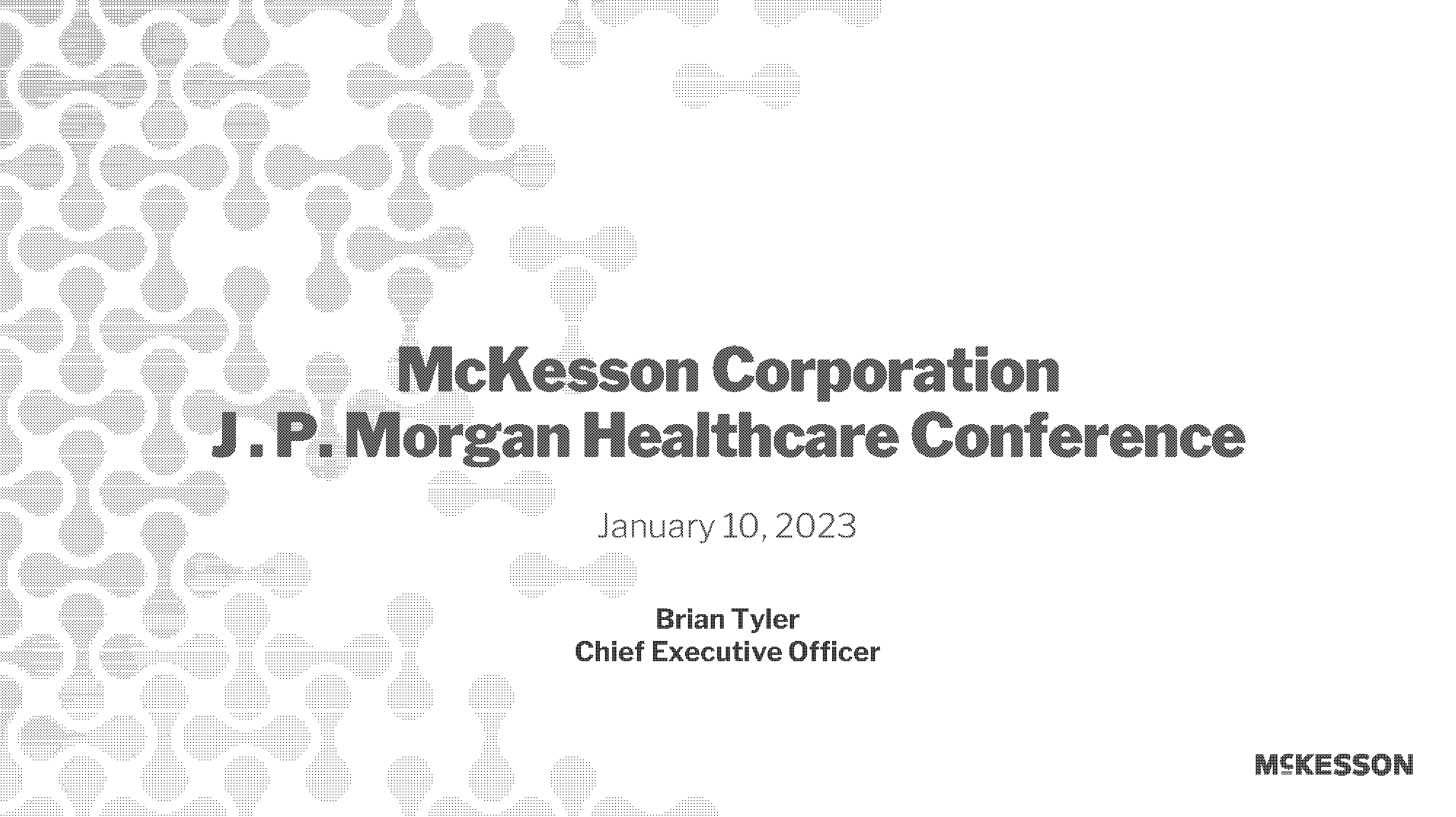 mckesson corporation investor presentation