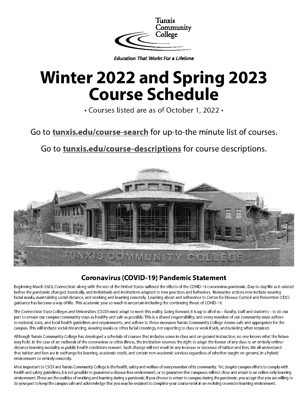 transcript for tunxis community college courses