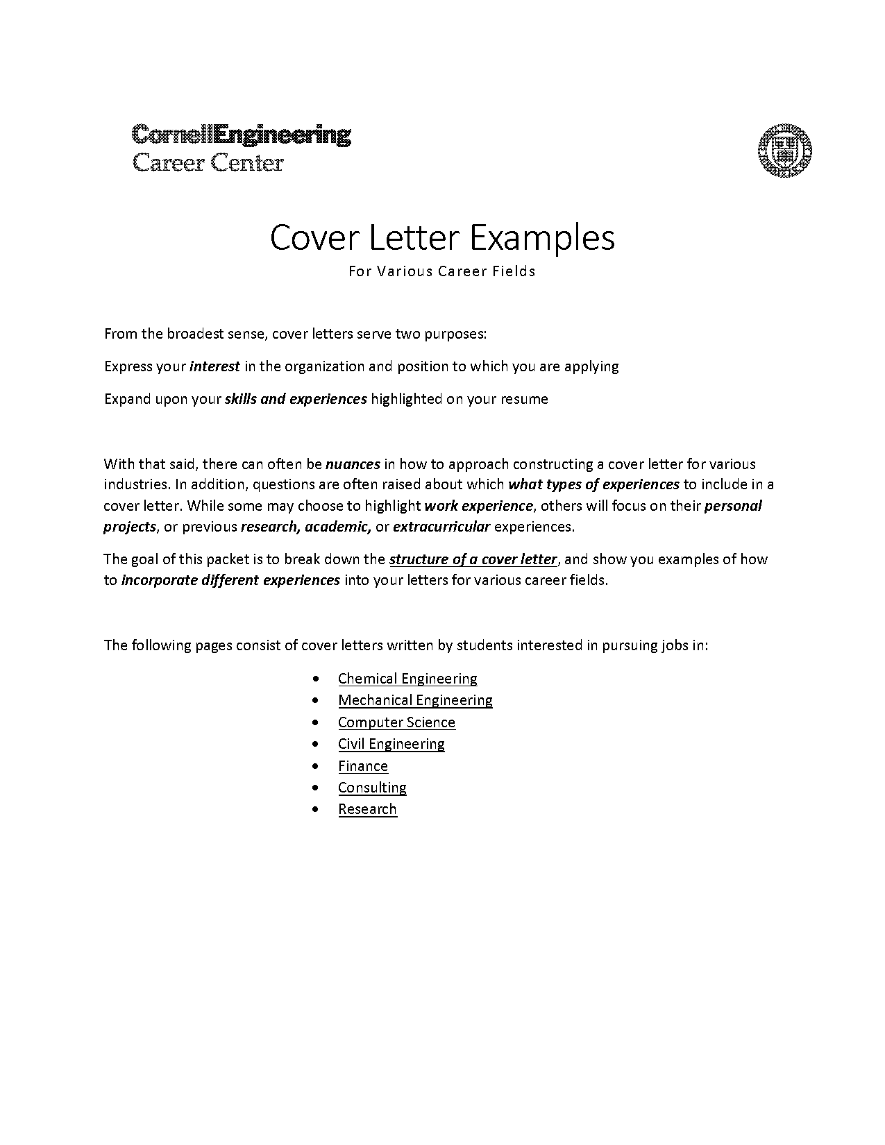 cover letter sample for technical job