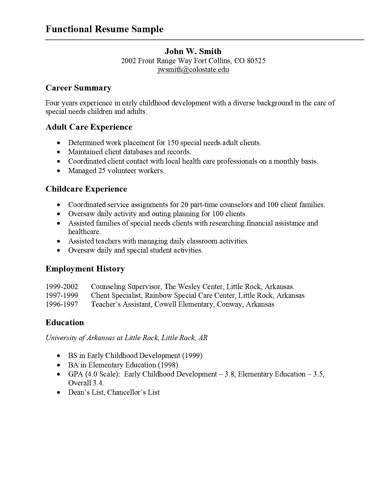 full resume sample pdf