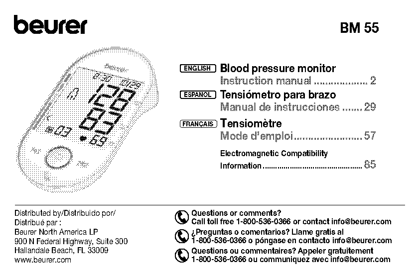 beurer blood pressure monitor instructions