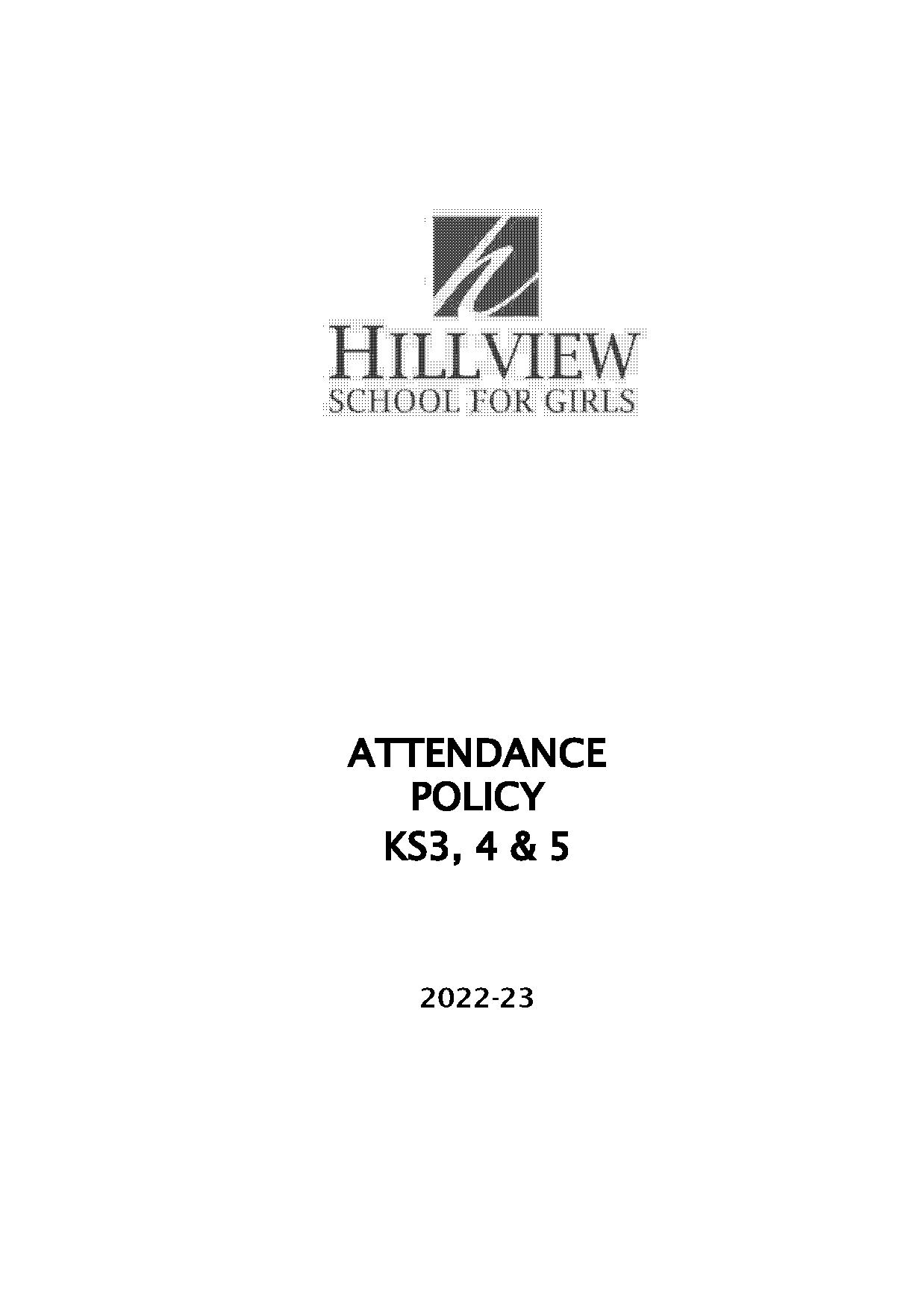 hillview middle school report absence