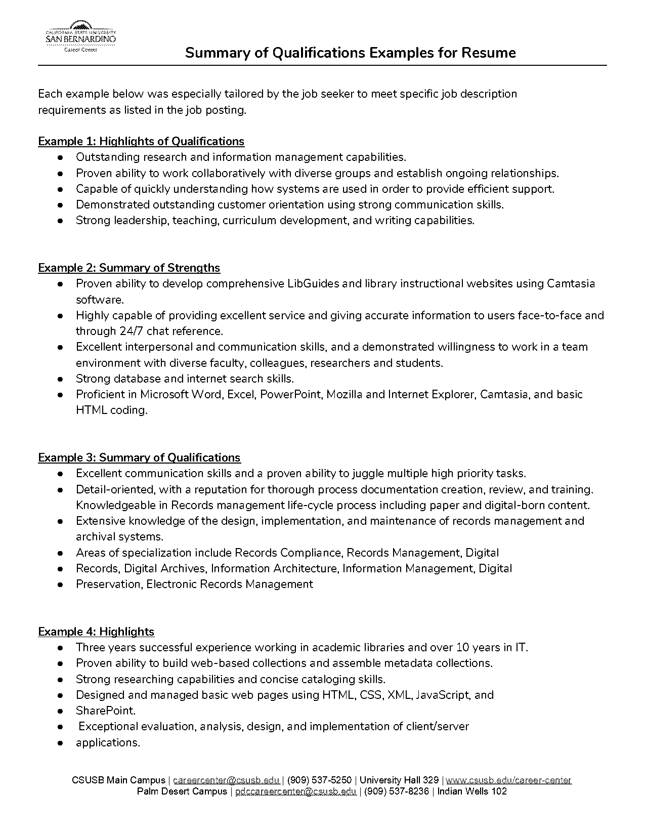 professional verbiage for resume