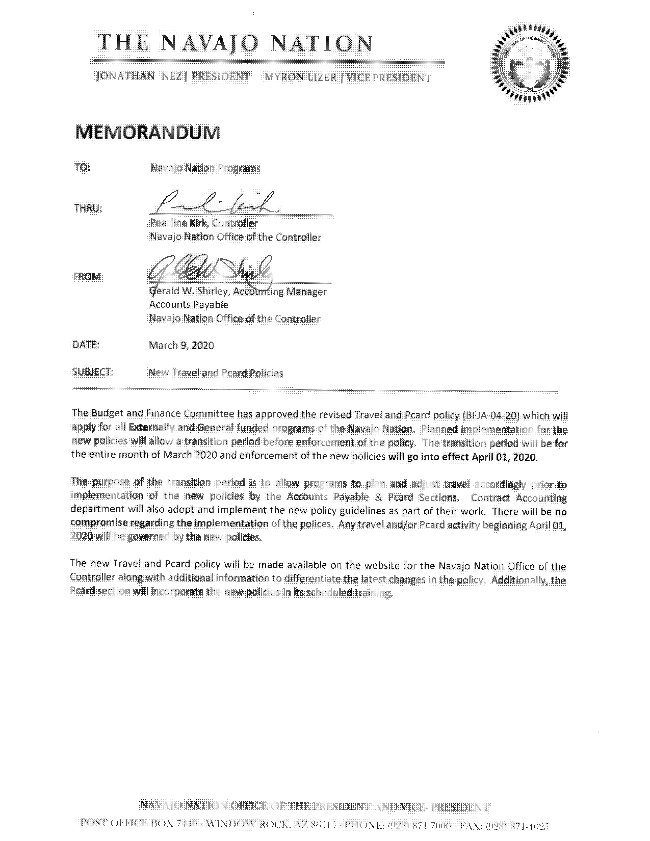 navajo nation new fuel system memorandum