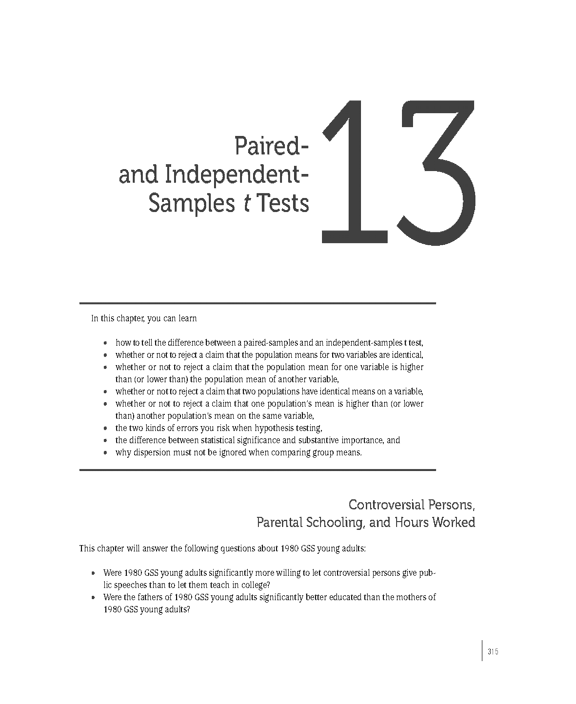 independent samples t test vs single sample t test