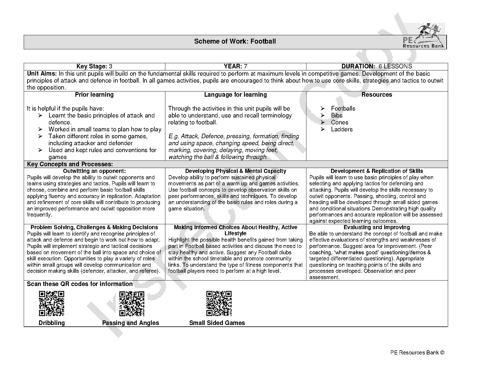 purpose of scheme of work