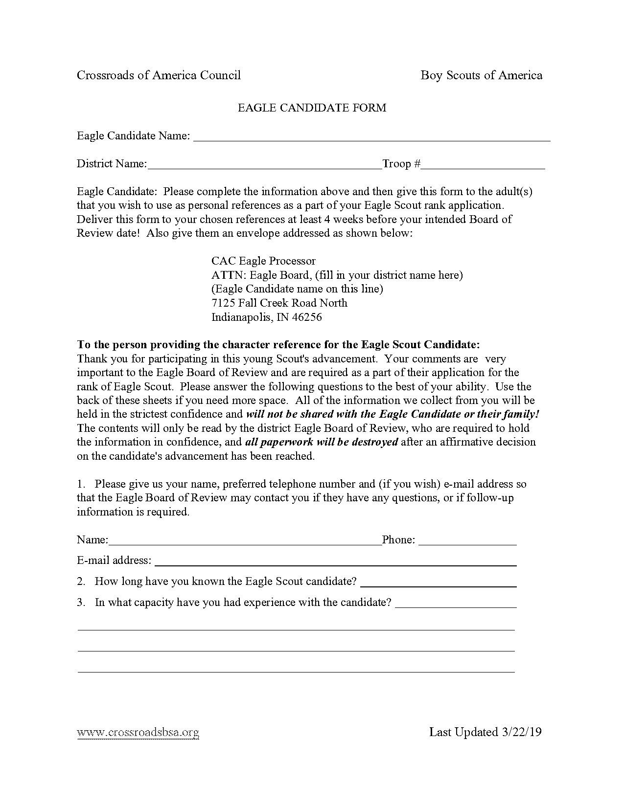 eagle scout reccomendation letter template