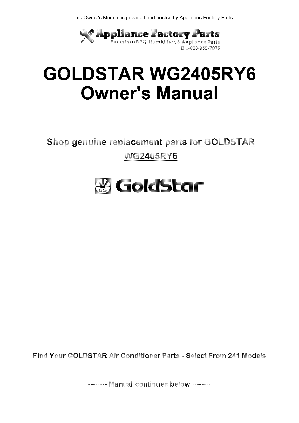 goldstar air conditioner instruction to install on wall