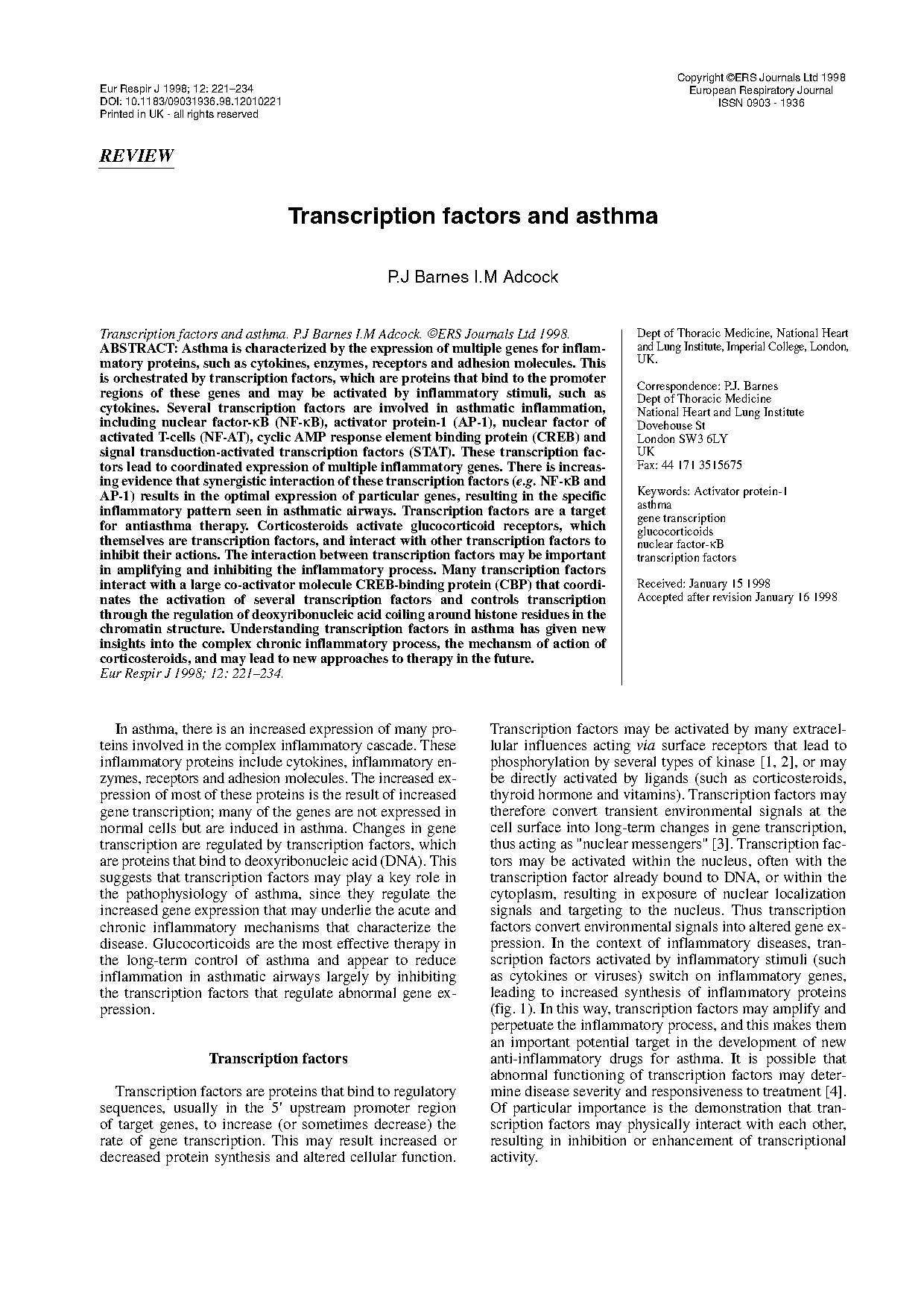 transcription factors signal transduction molecules enzymes