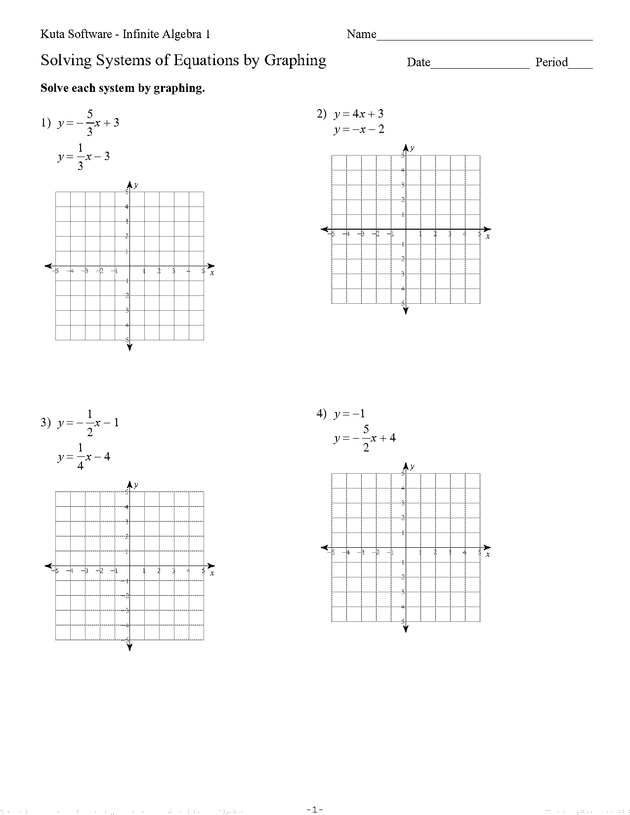 guess and check practice on system of equation worksheet