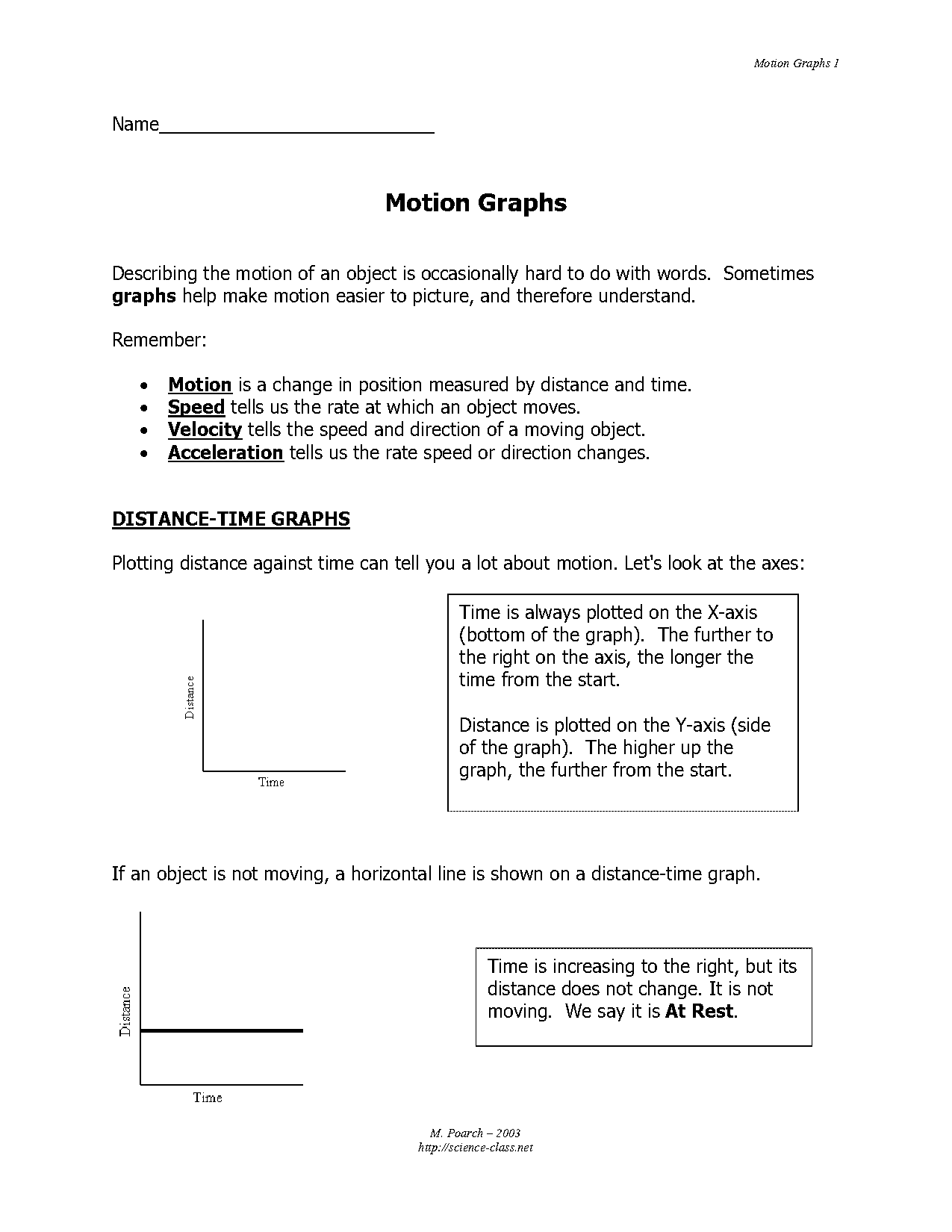 velocity acceleration graphs worksheet