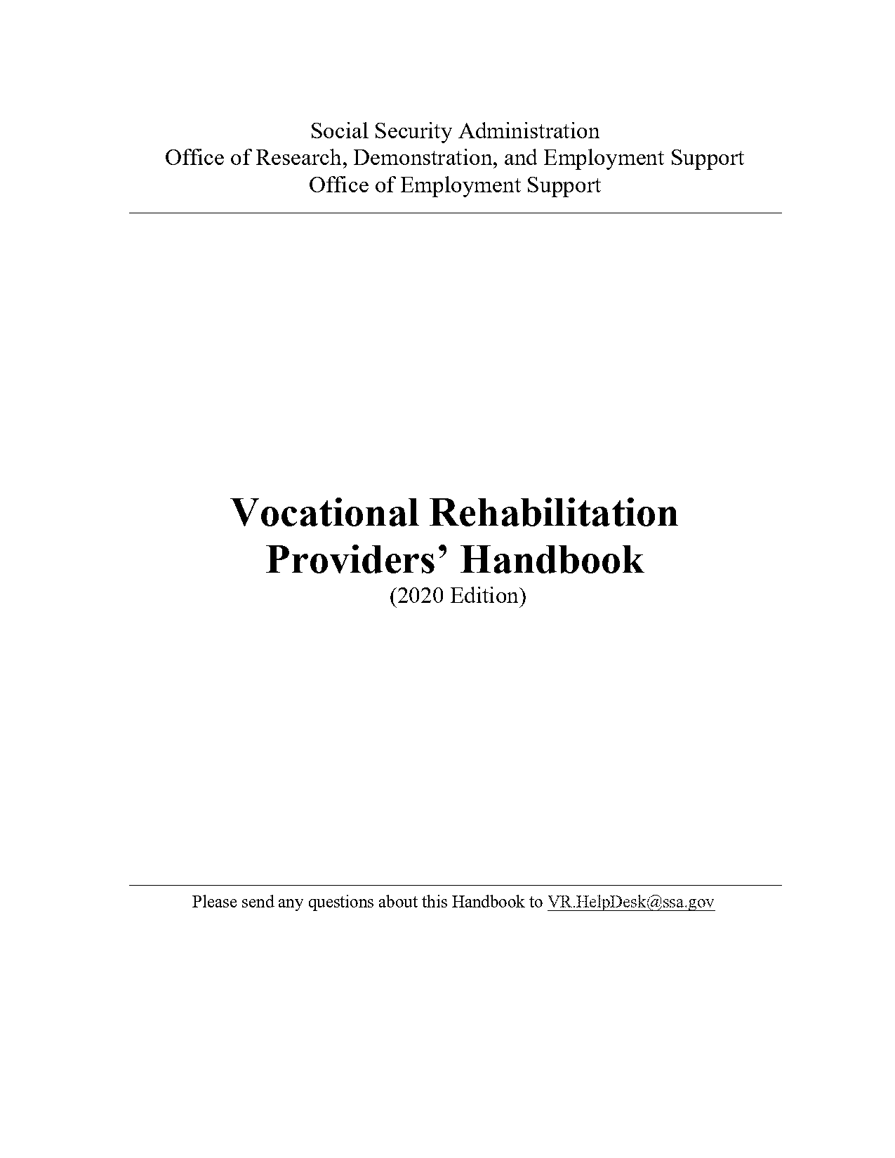 social security vocational expert handbook