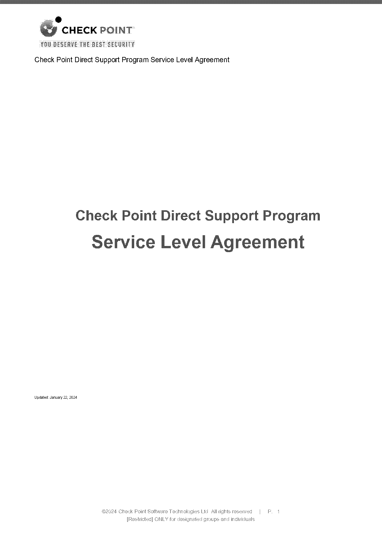 service level agreement for it support