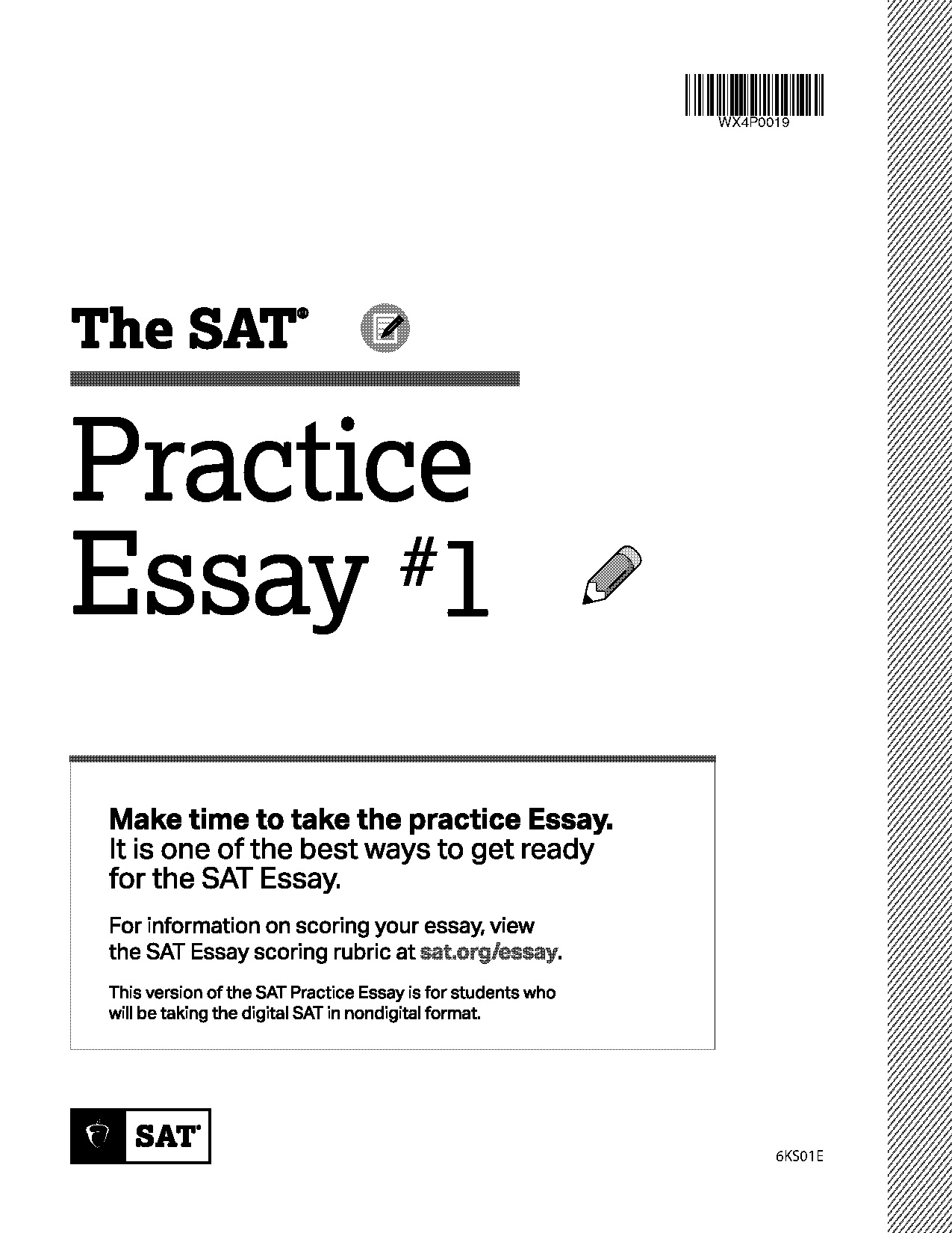 can you write on the sat essay prompt