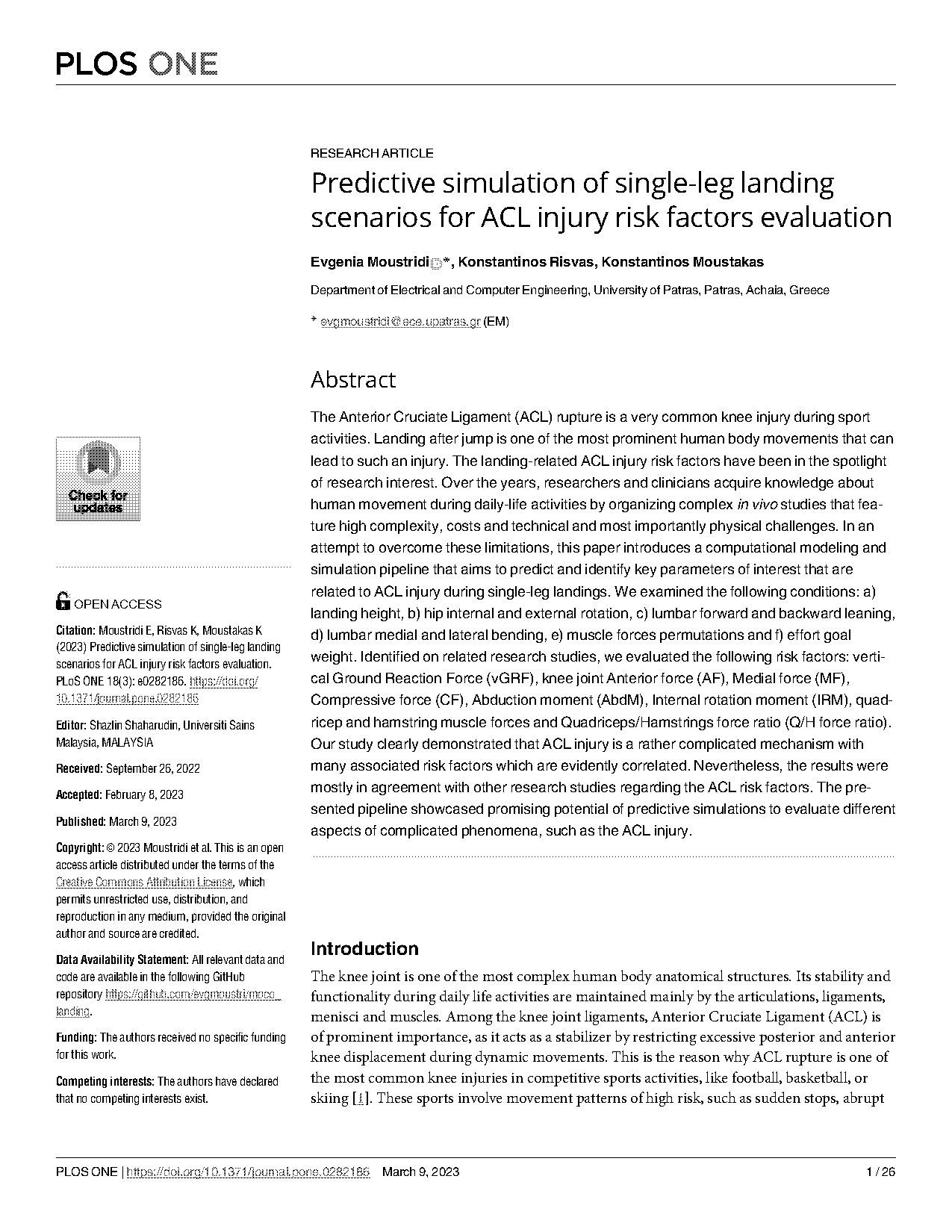 acl injury research article