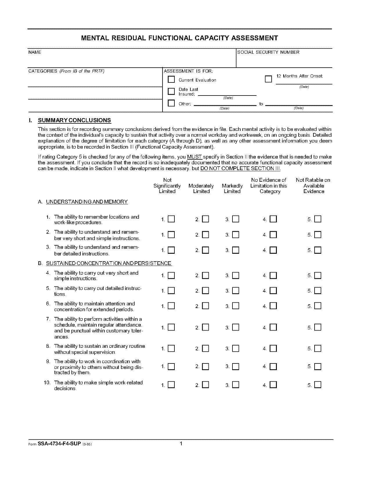 assessment functional capacity evaluation form