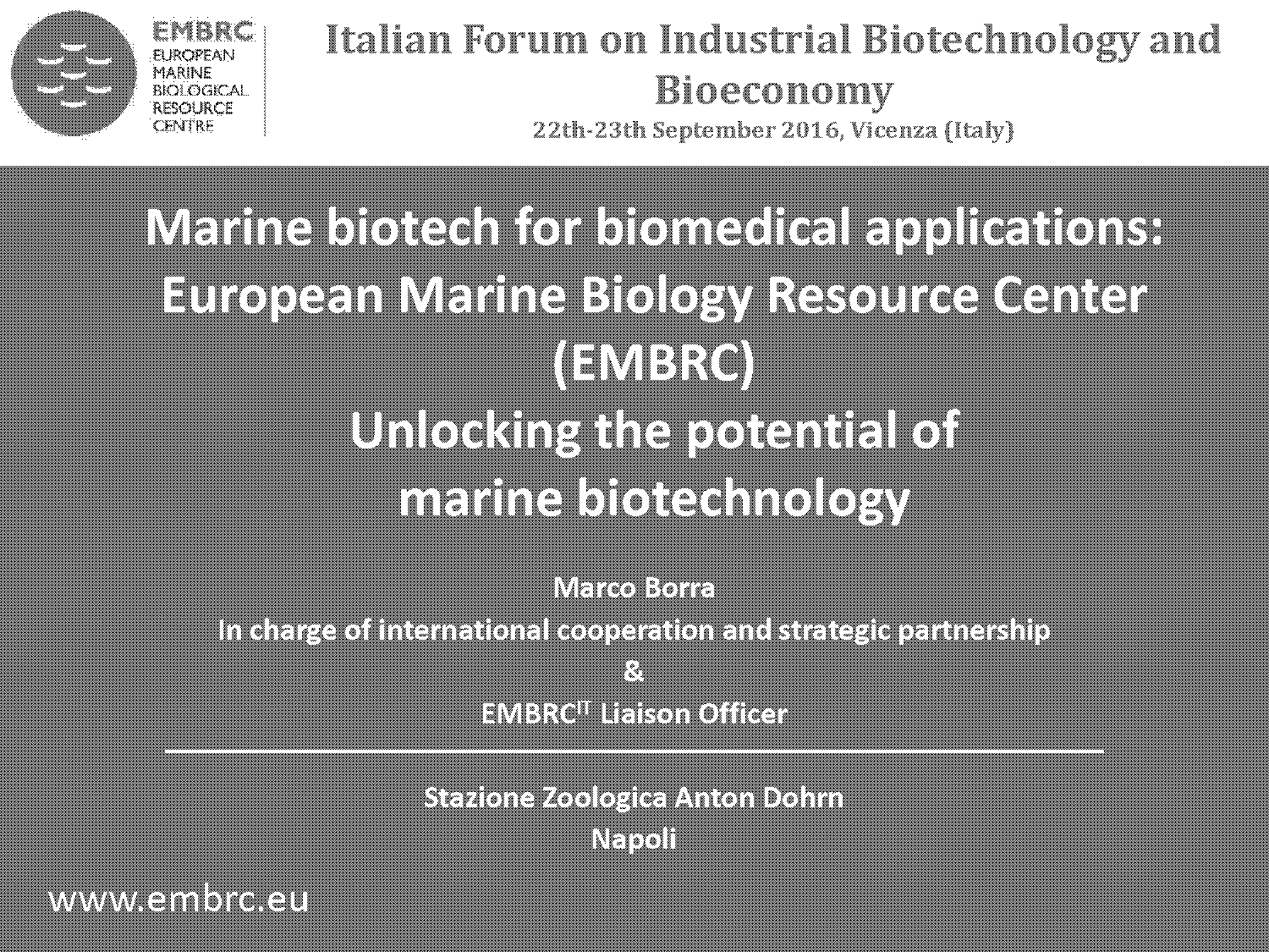 medical application of marine biotechnology