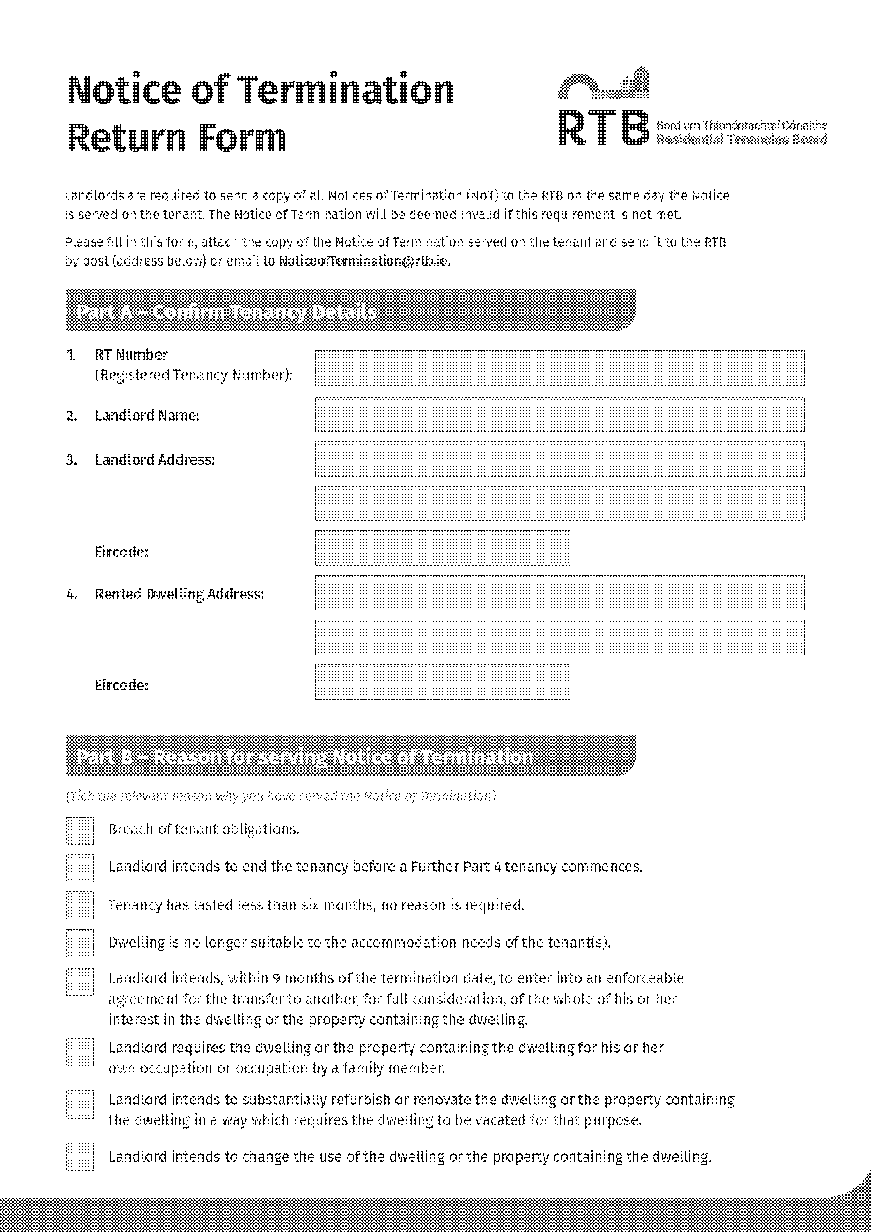 notice of termination return form