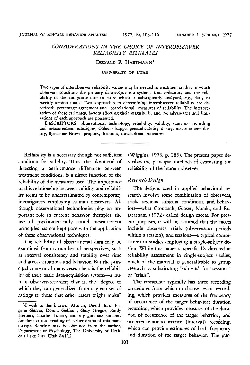 degree of agreement statistics