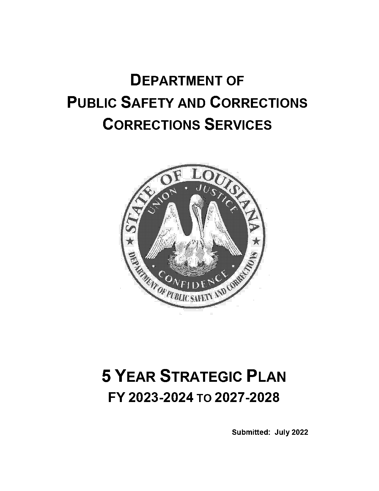 department for correctional services strategic plan