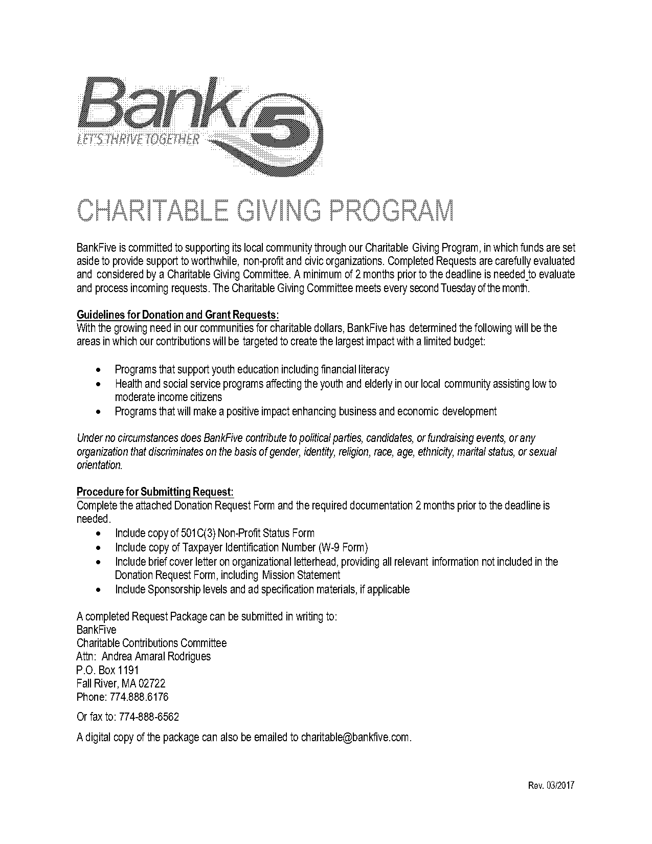 cover letter for donation request