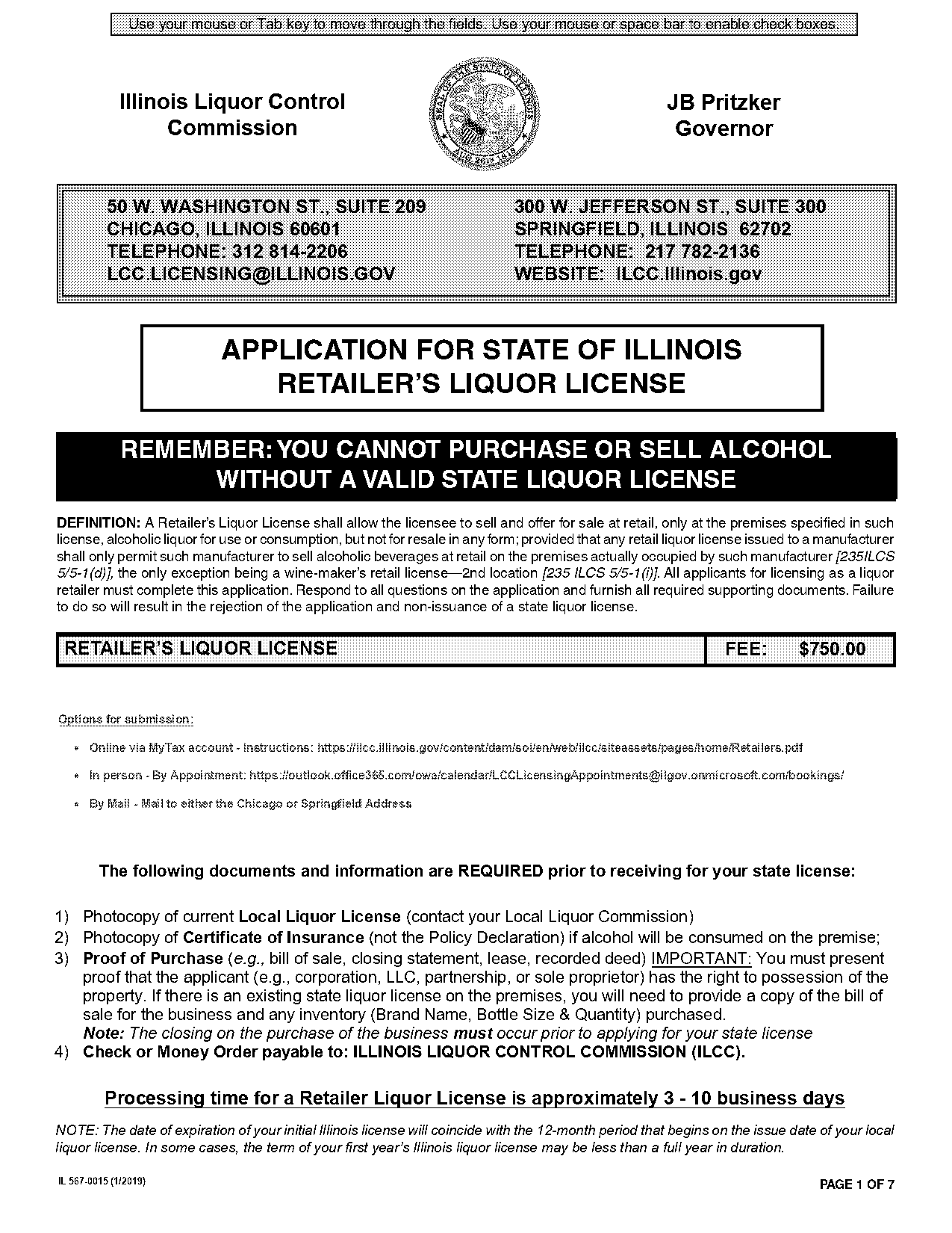 application form for liquor license