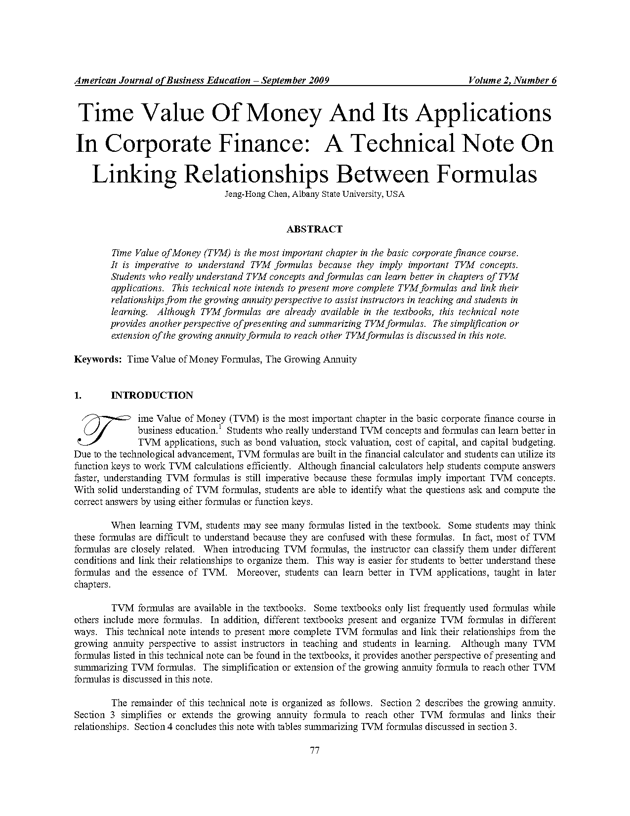 present value of growing annuity derivation